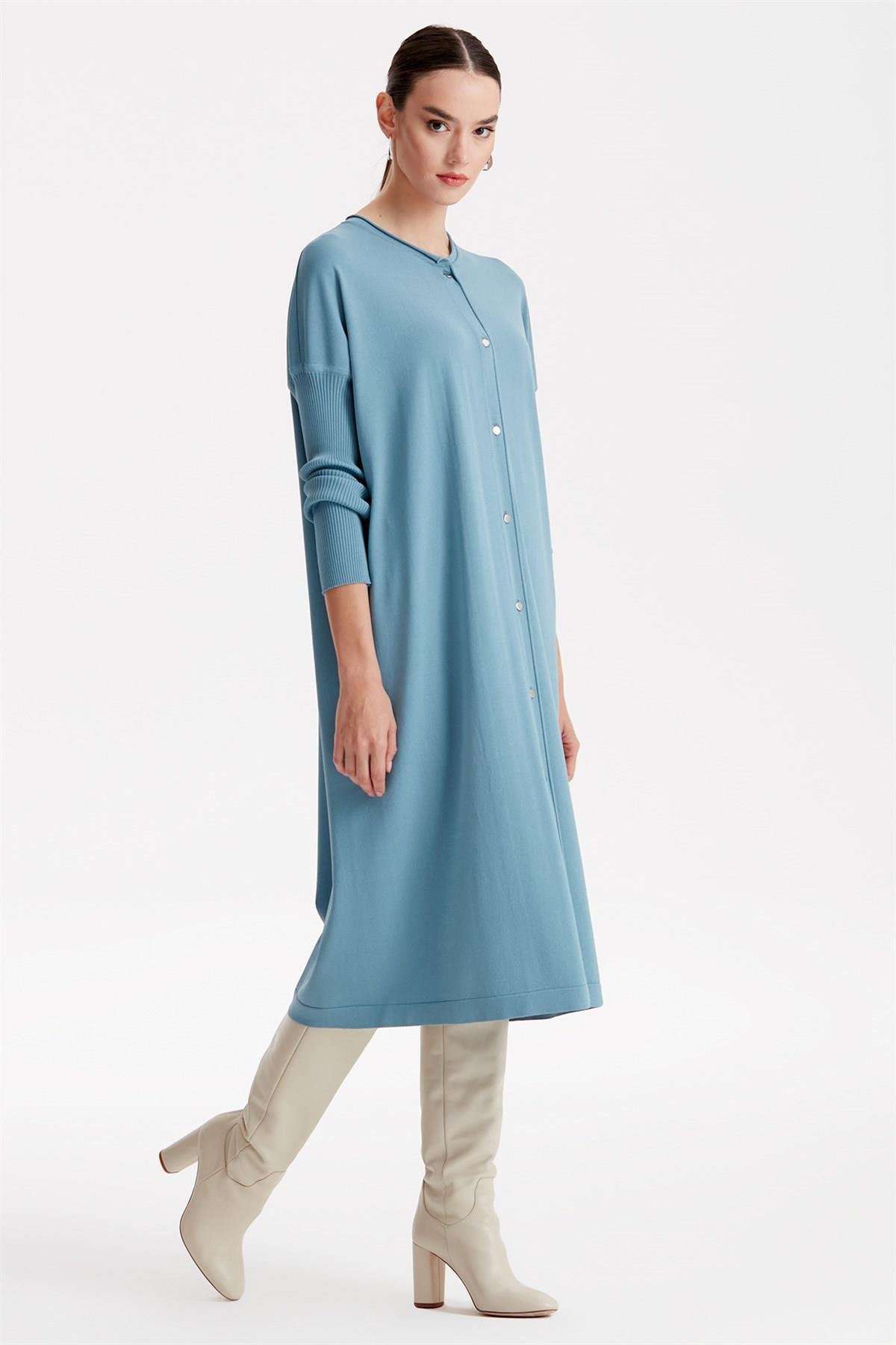 Tığ Triko - Önden Düğmeli Rayon Hırka 21246.1