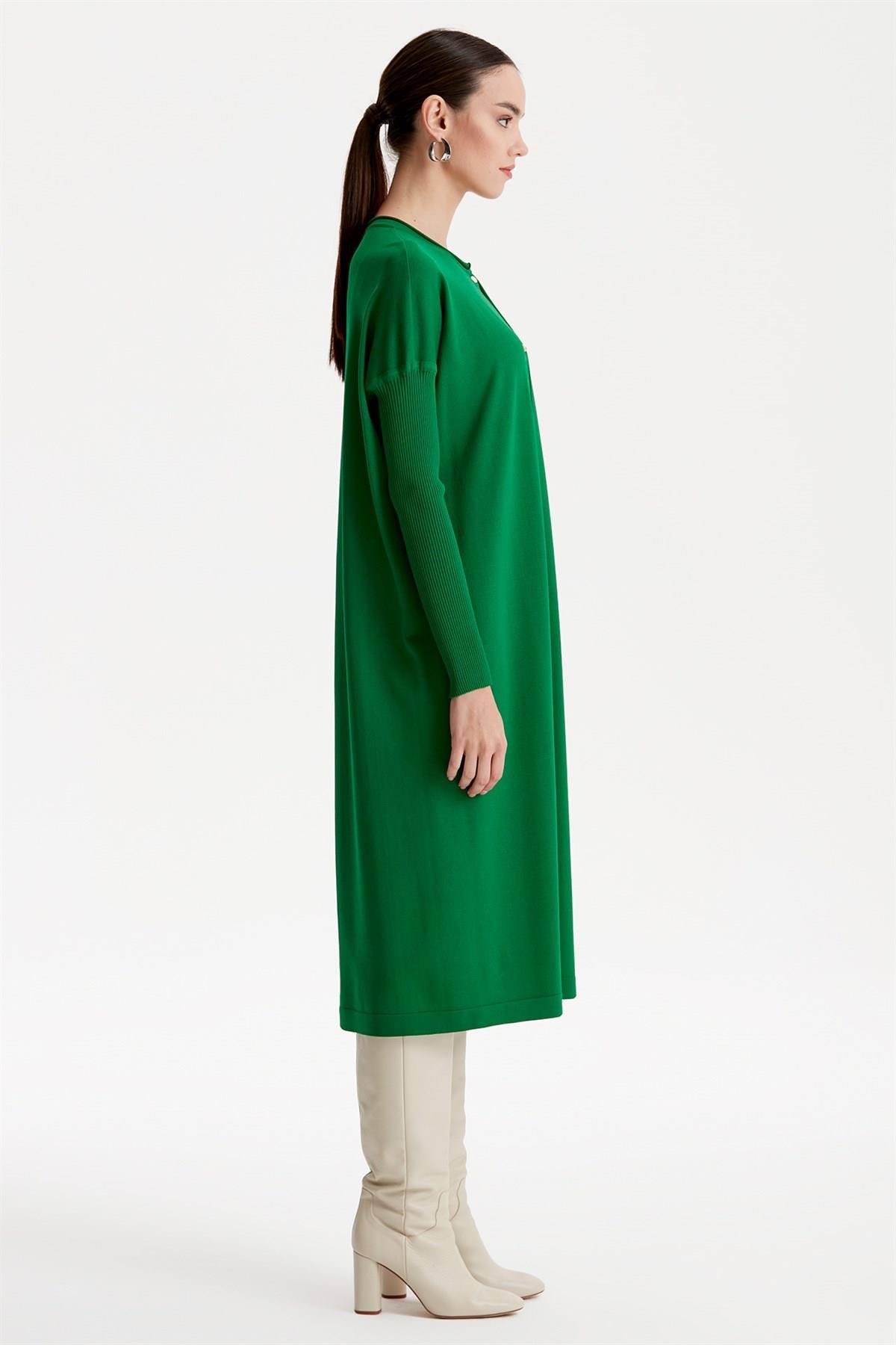 Tığ Triko - Önden Düğmeli Rayon Hırka 21246.1