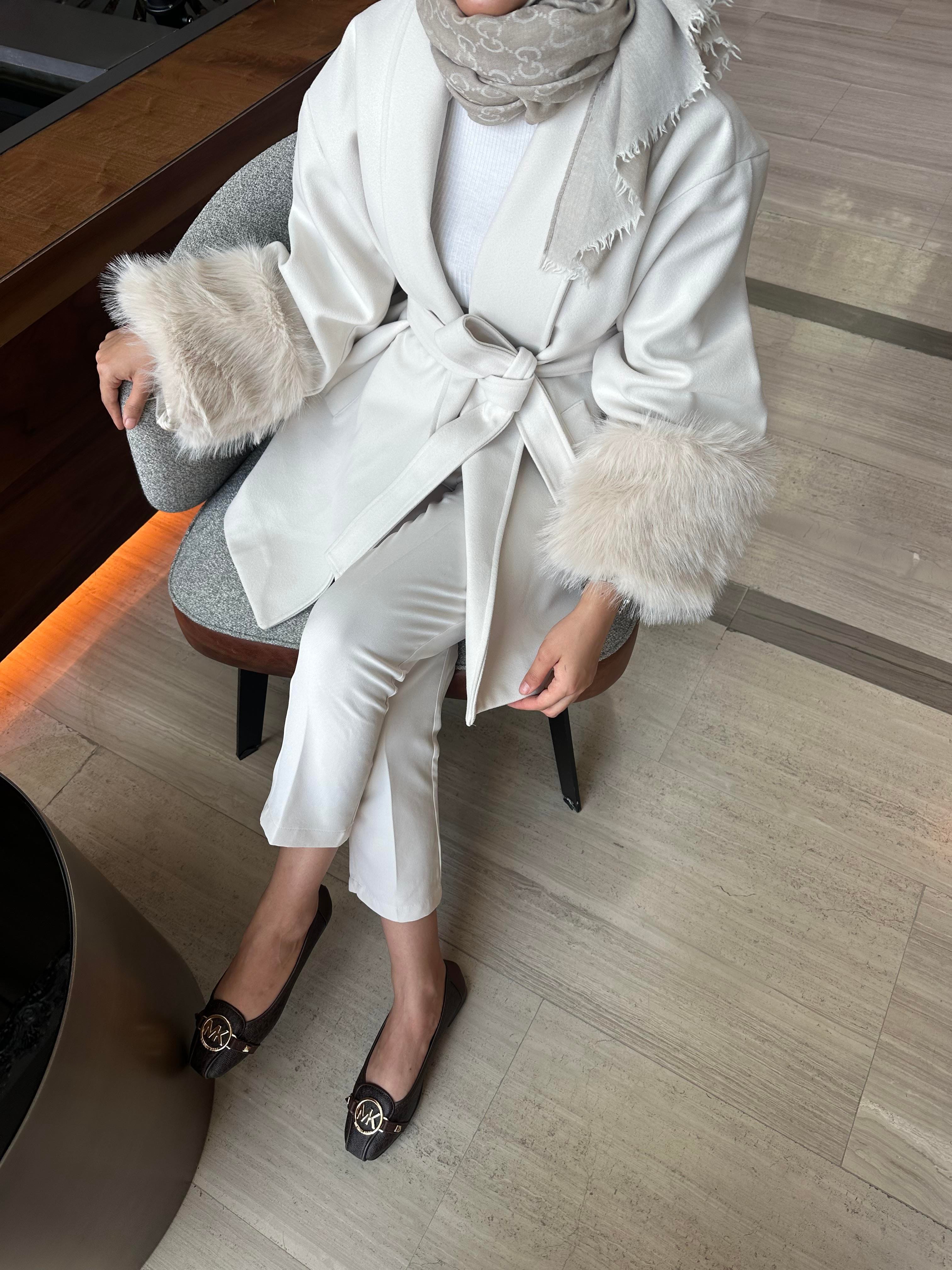 Angora Kaşe Kaban Bej