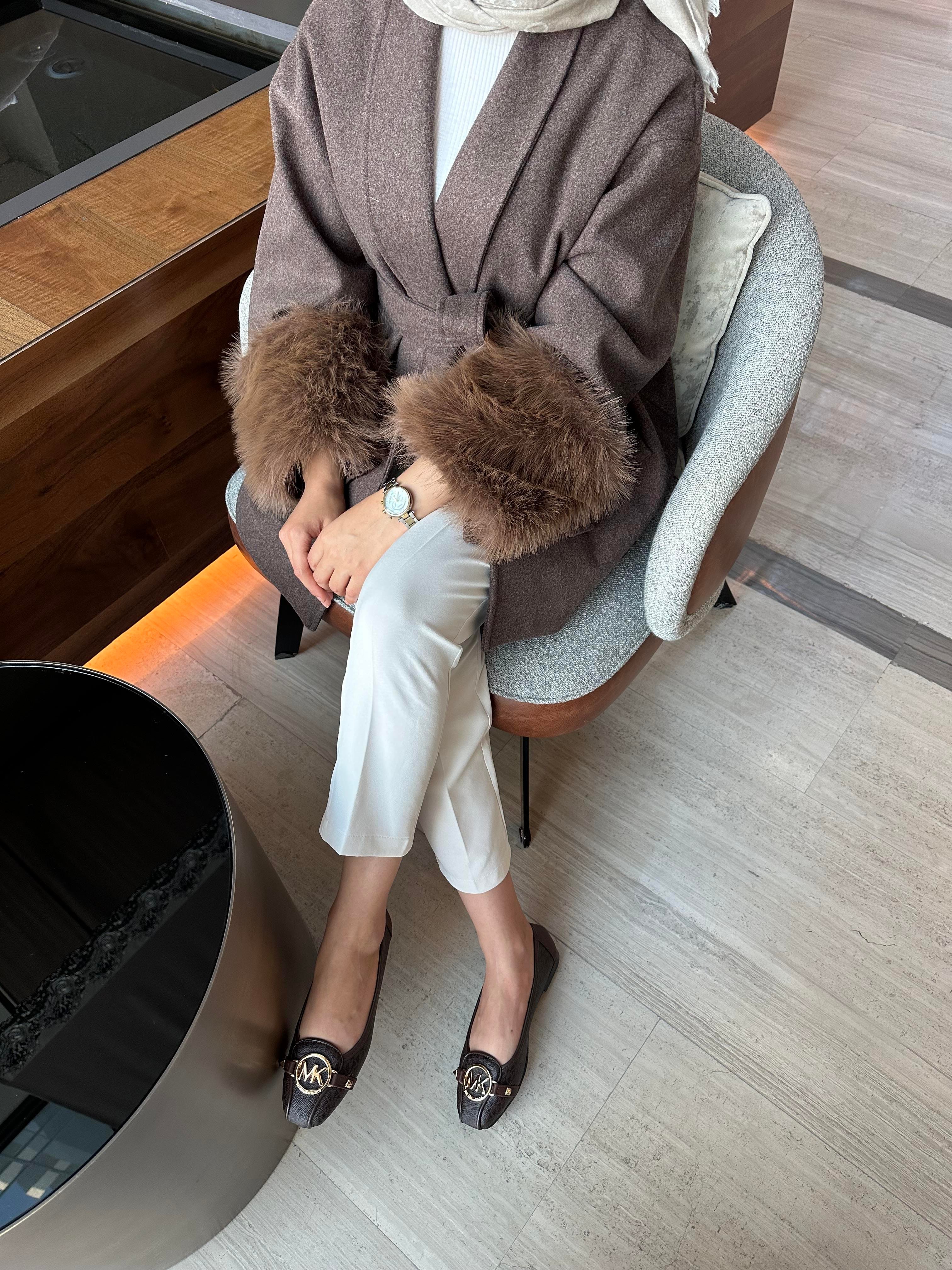 Angora Kaşe Kaban Kahve