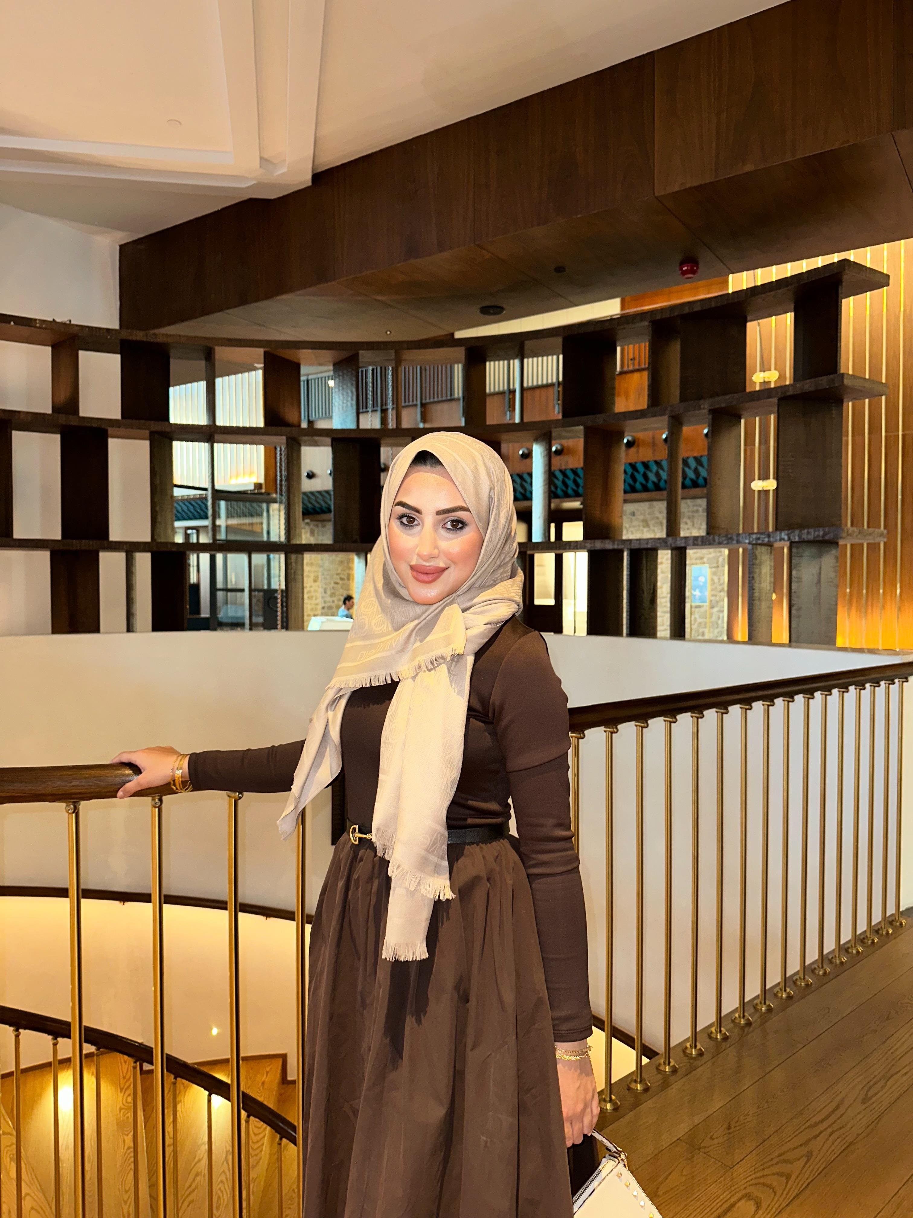 BALON ETEKLİ ELBİSE KAHVE