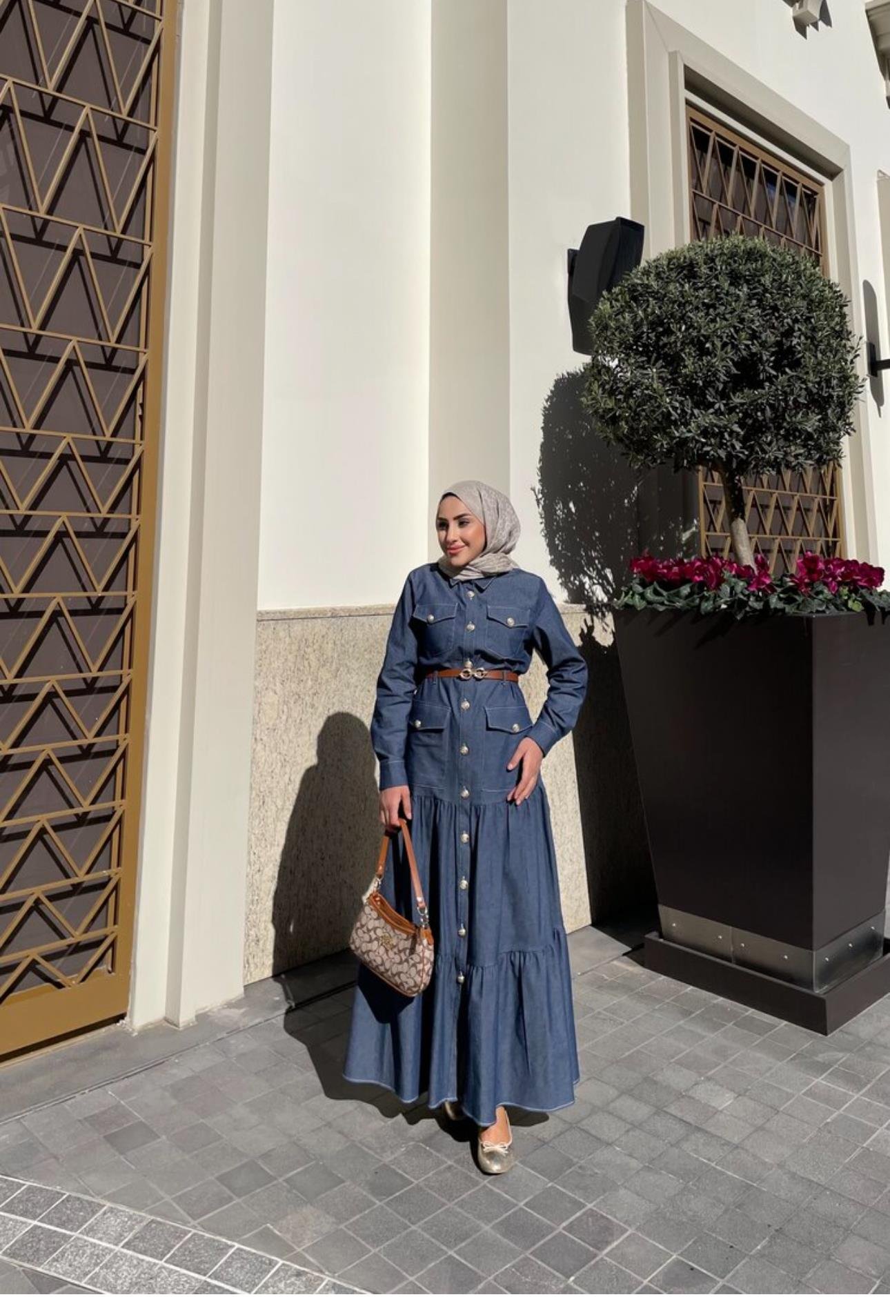 DENİM BELLE ELBİSE KOT