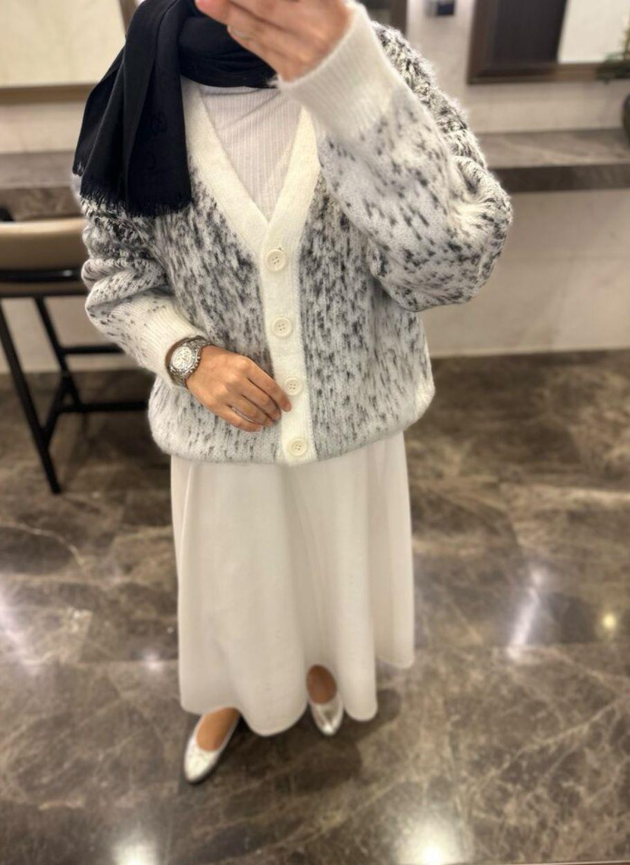 Soft Touch Hırka Beyaz