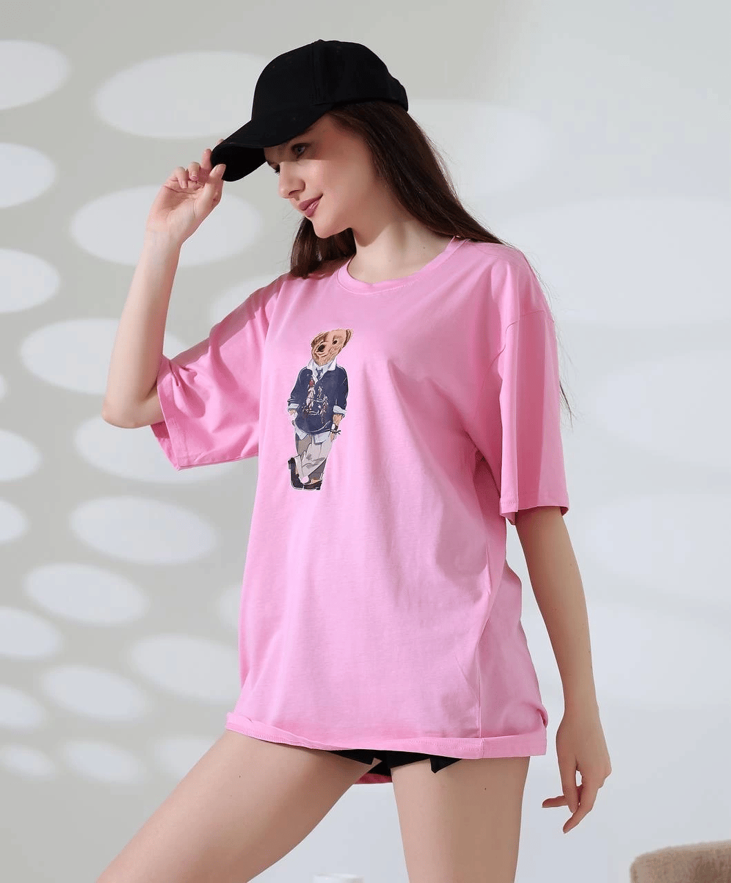 Ayıcıklı oversize tişört