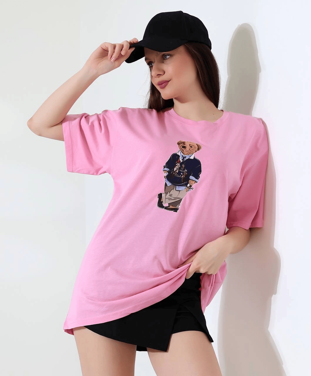 Ayıcıklı oversize tişört