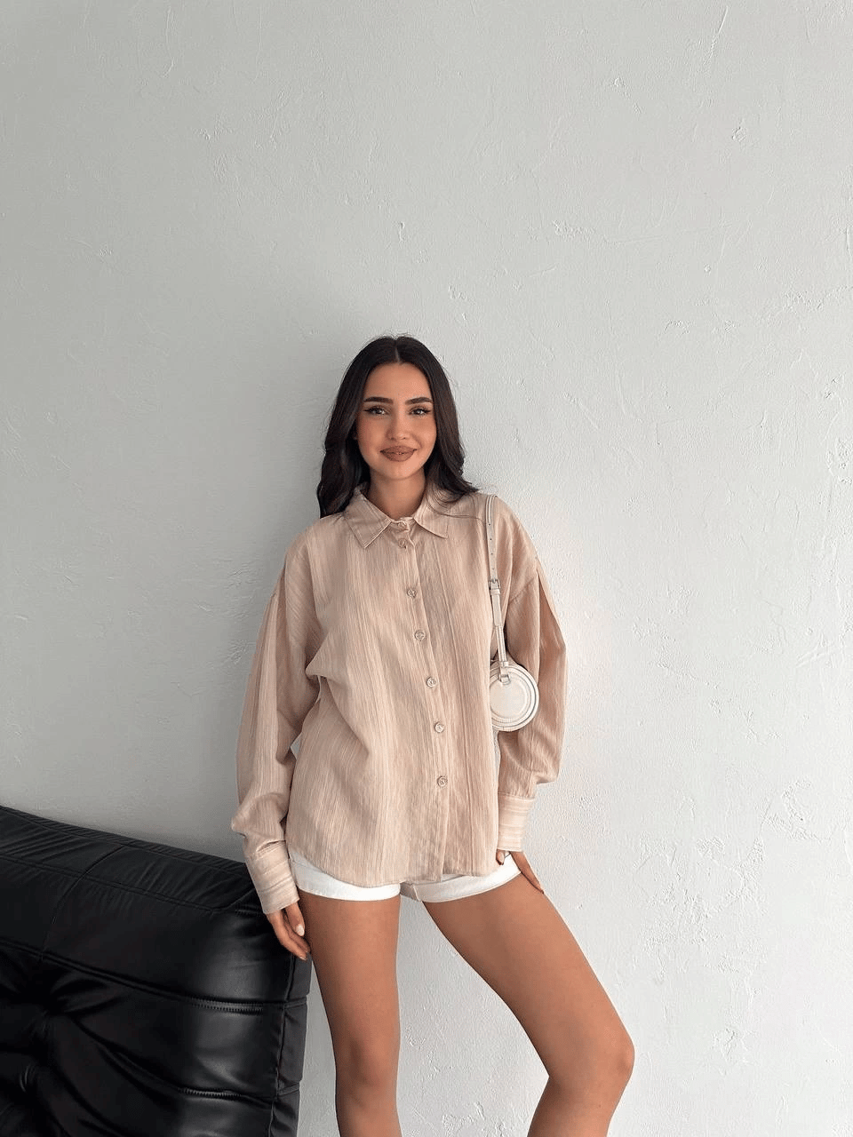Çizgili oversize gömlek