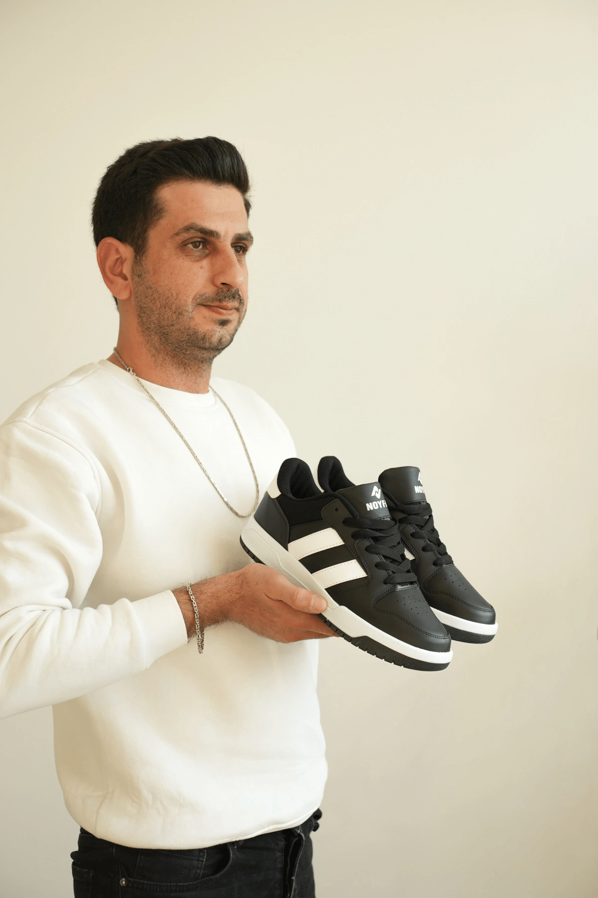 KB-013 Kuback Siyah Beyaz Günlük Erkek Ayakkabı