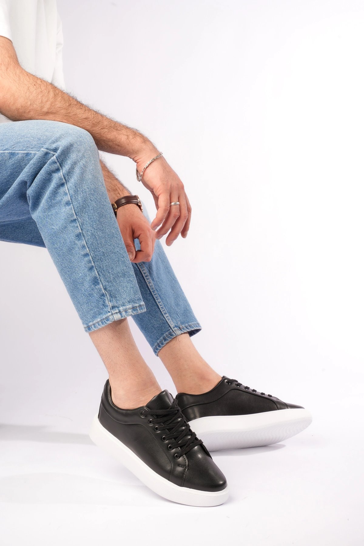 KB-N08 Kuback Siyah Cilt Günlük Erkek Ayakkabı