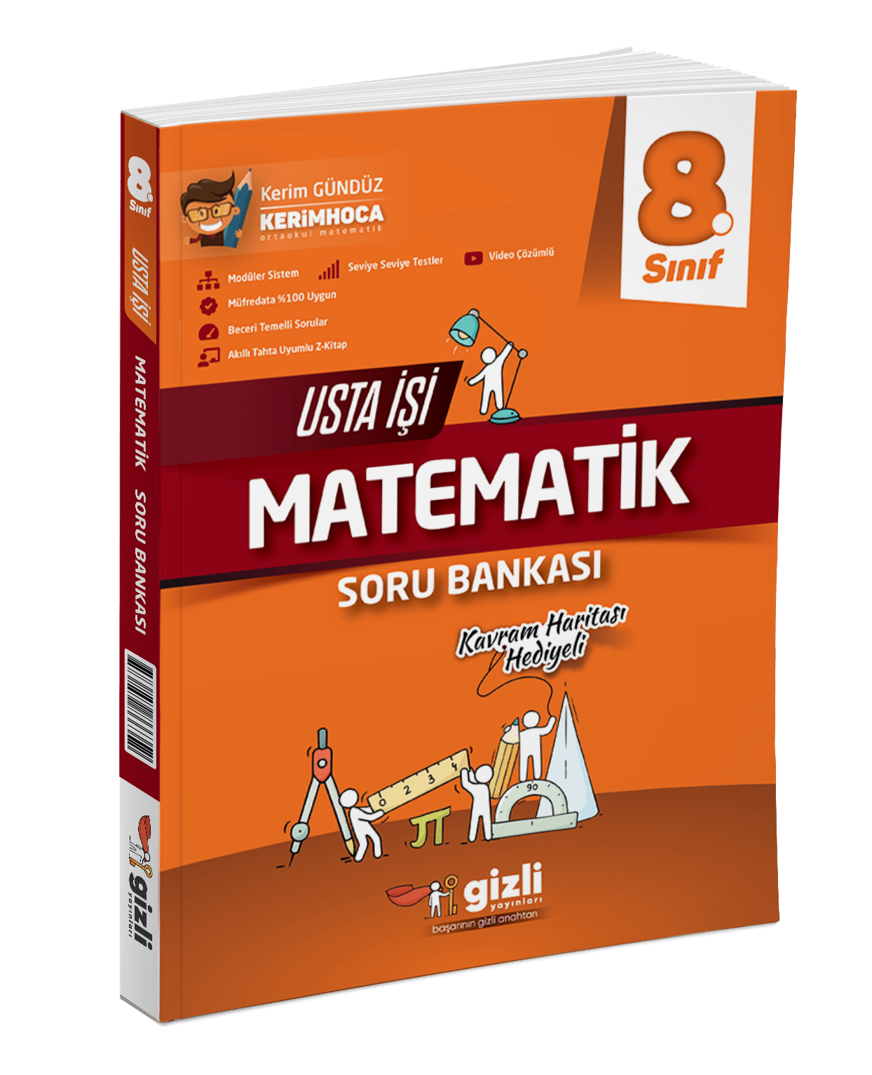 8. Sınıf Matematik Usta İşi Soru Bankası (Kavram Haritası Hediyeli)