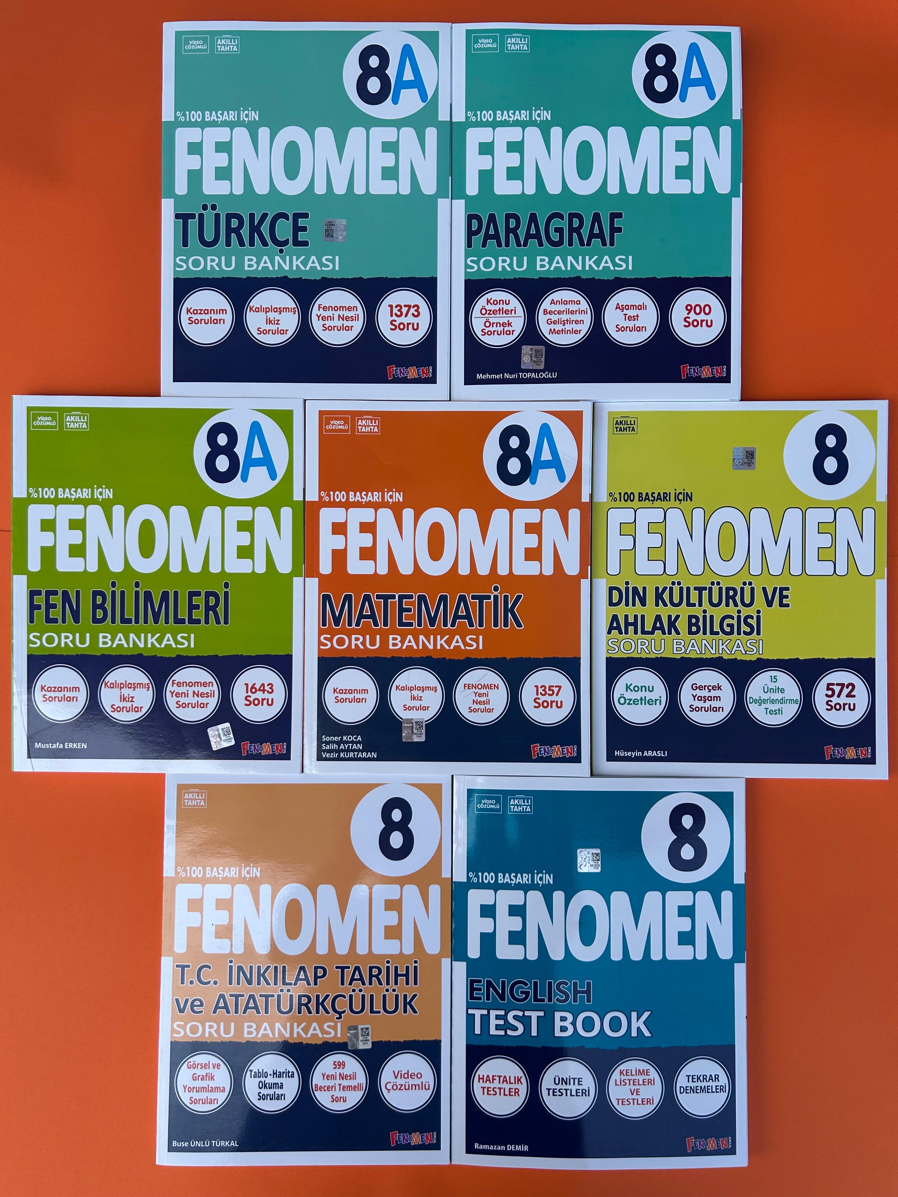 Kurmay Yayınları FENOMEN OKUL 8. SINIF (A) SERİSİ SORU BANKASI SETİ