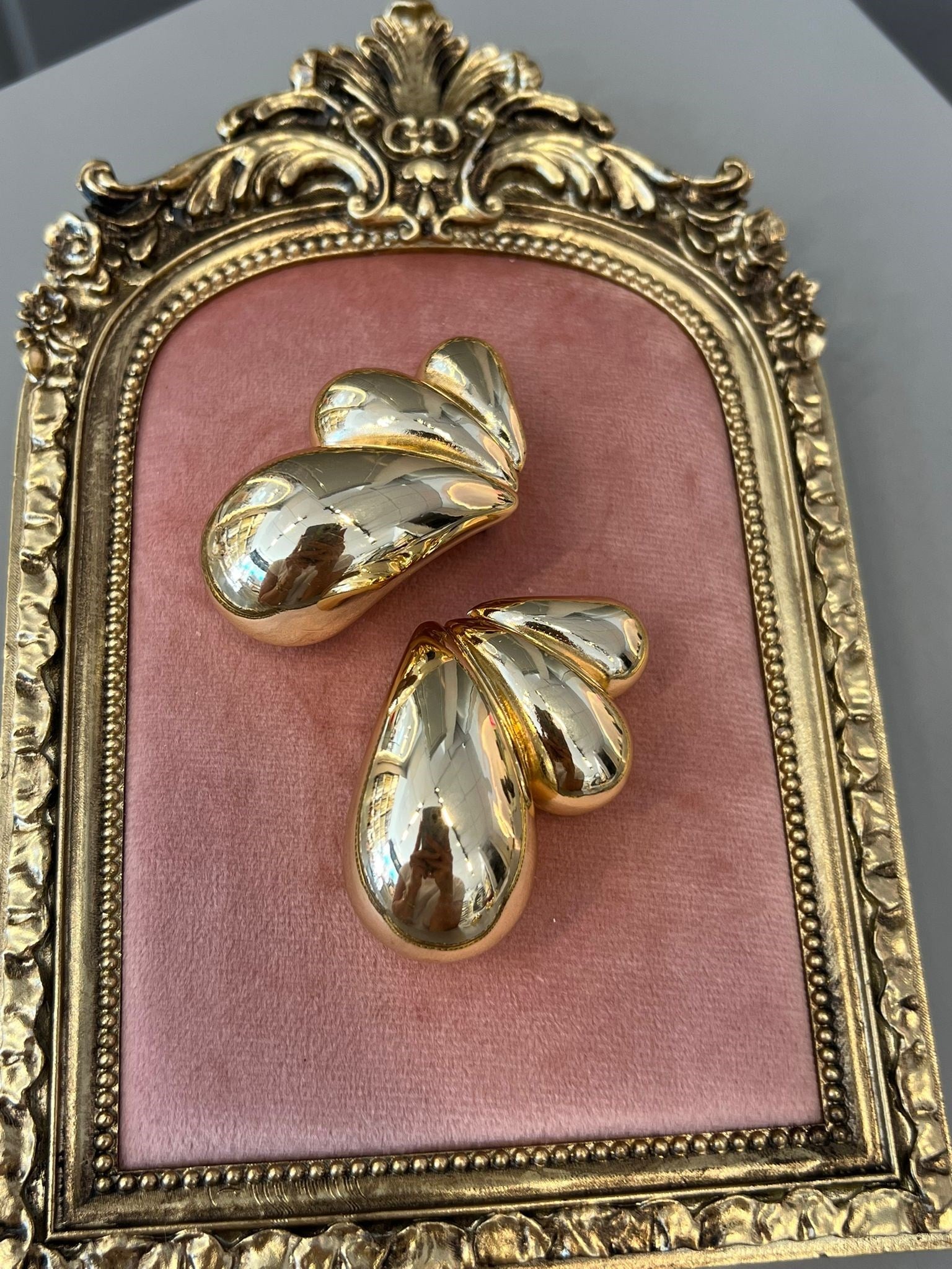 Çoklu Damla Gold Küpe