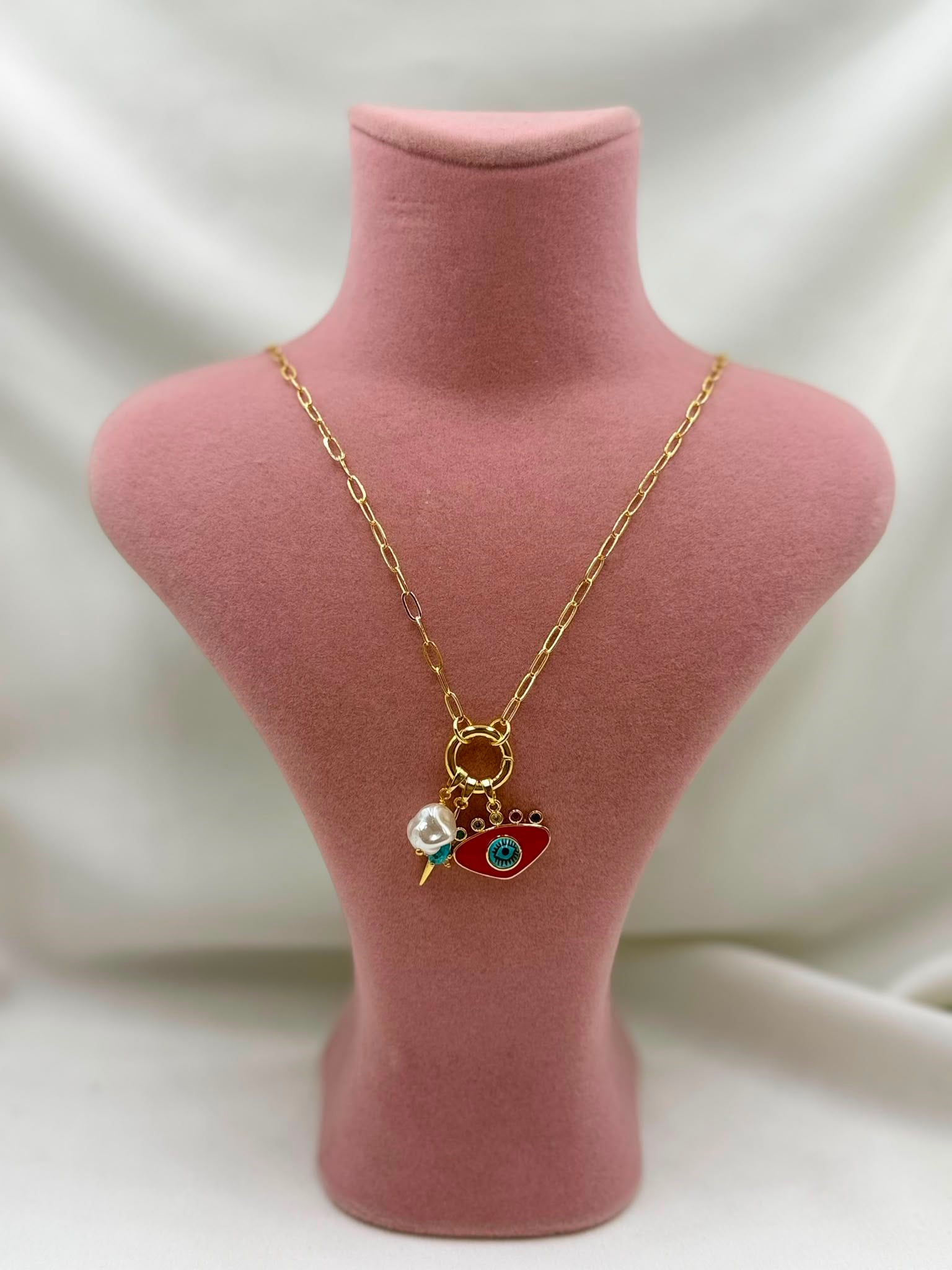 Göz Detaylı Charm Kolye