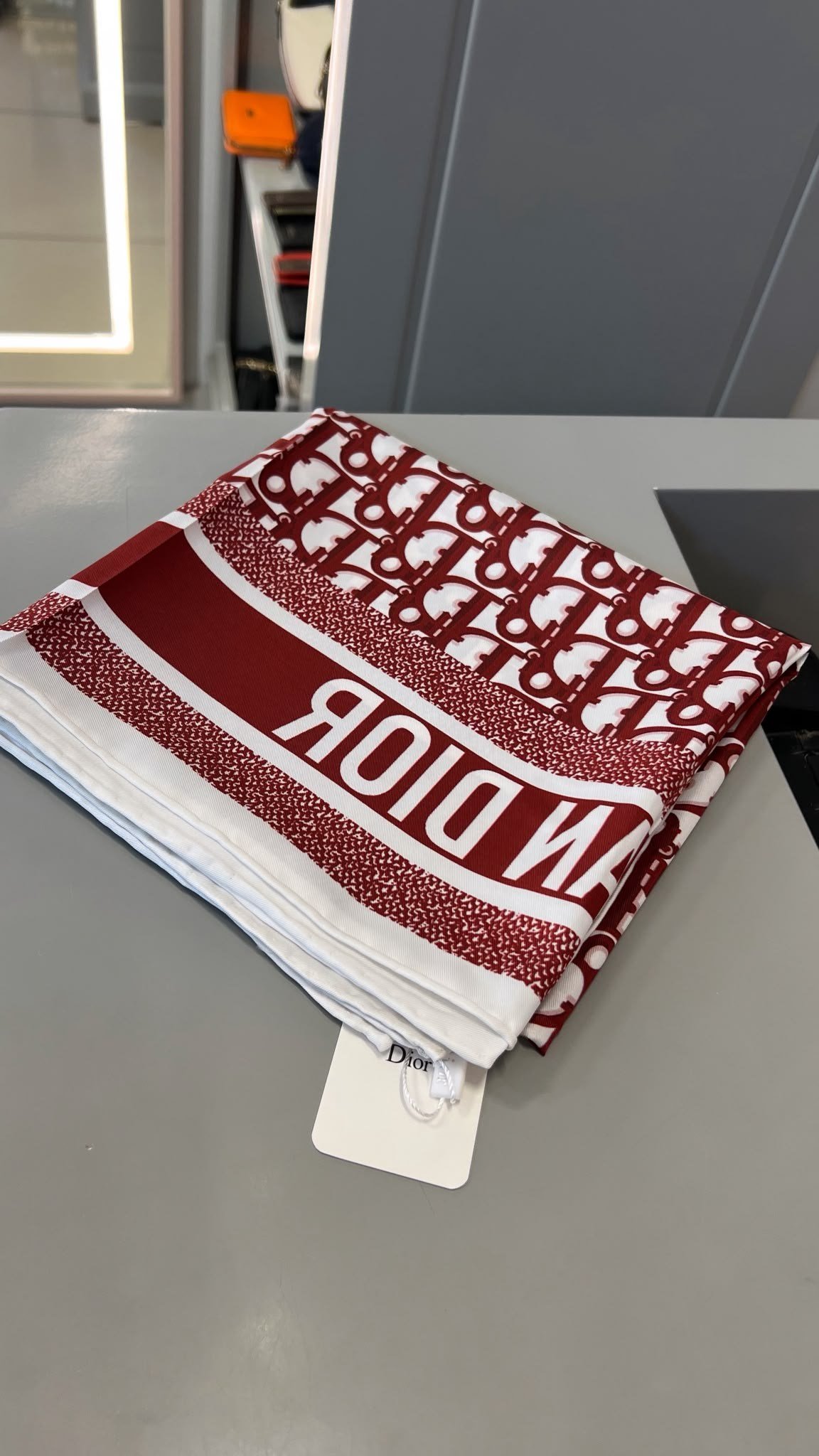 Marka Model 90x90 Çift Yönlü Lacivert - Bordo Fular