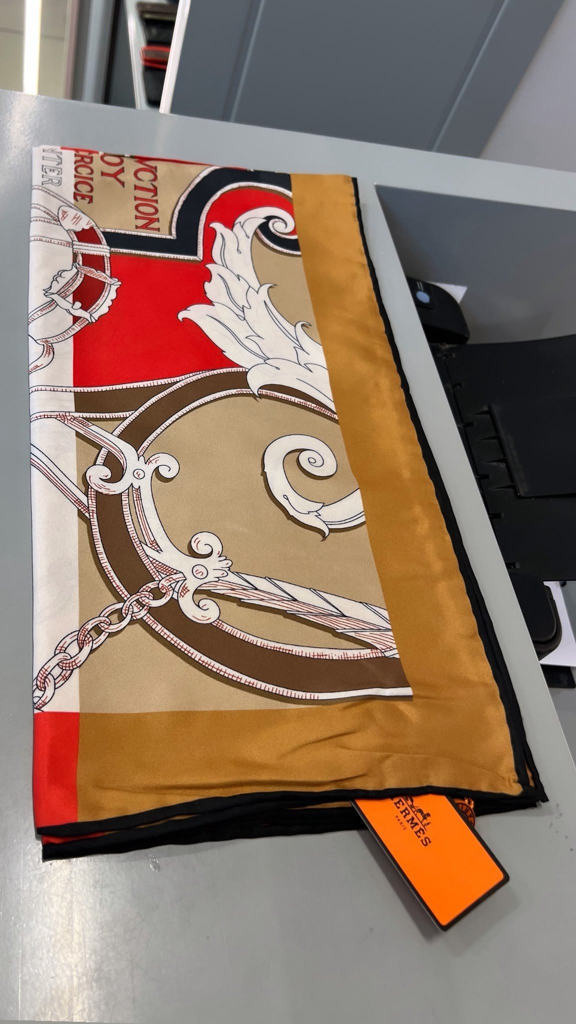 Marka Model 90x90 Kahve - Vizon Renk Fular