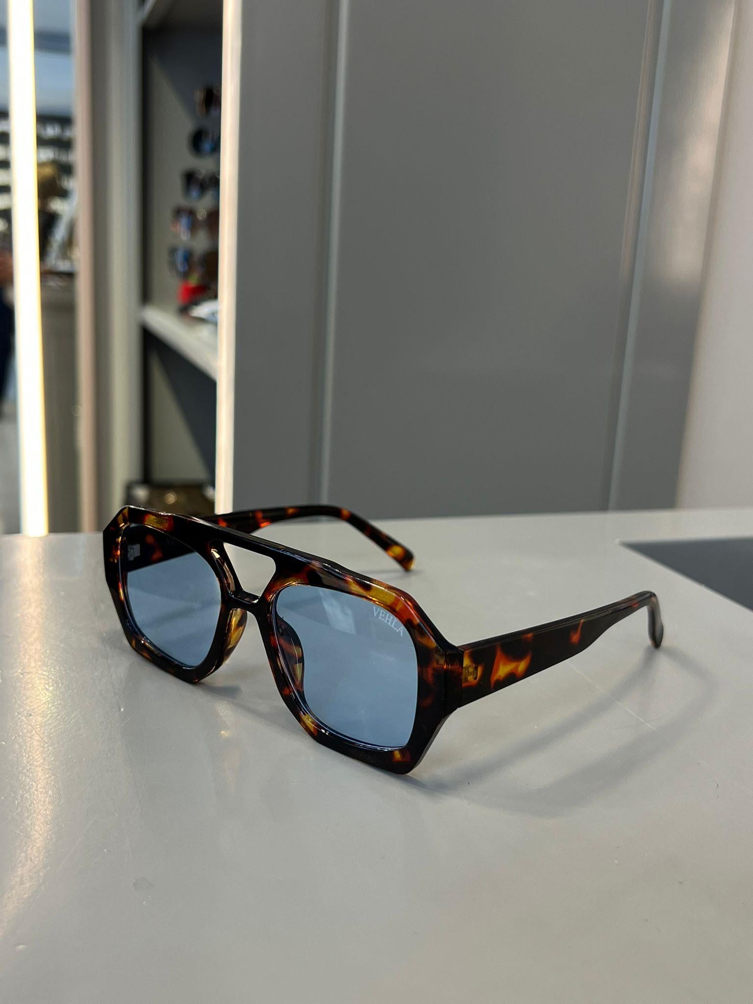 Marka Model Büyük Renkli Cam Leopar Gözlük