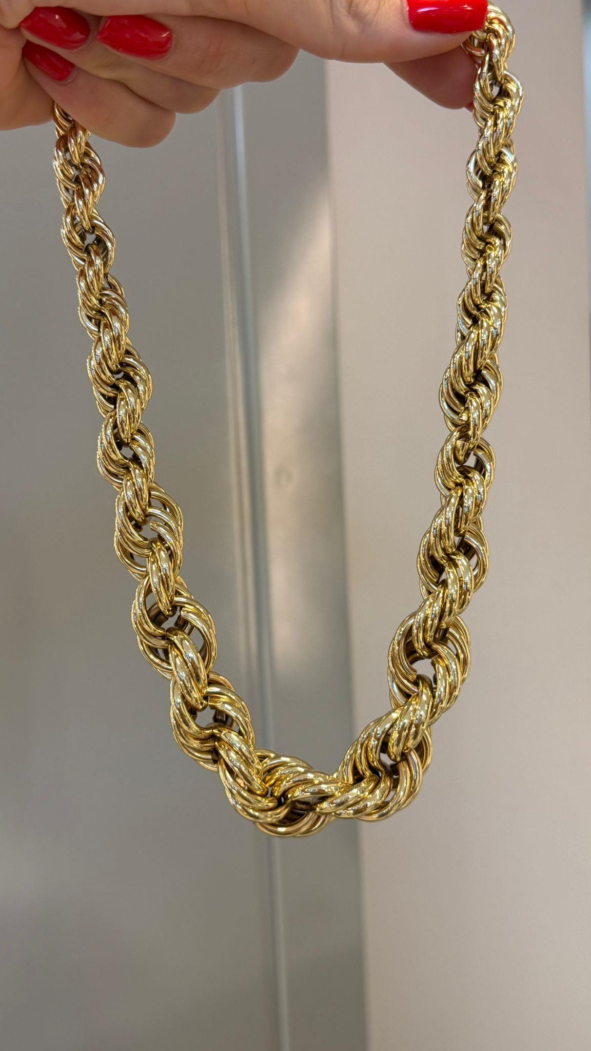 Marka Model Kalın Gold Burgu Kolye