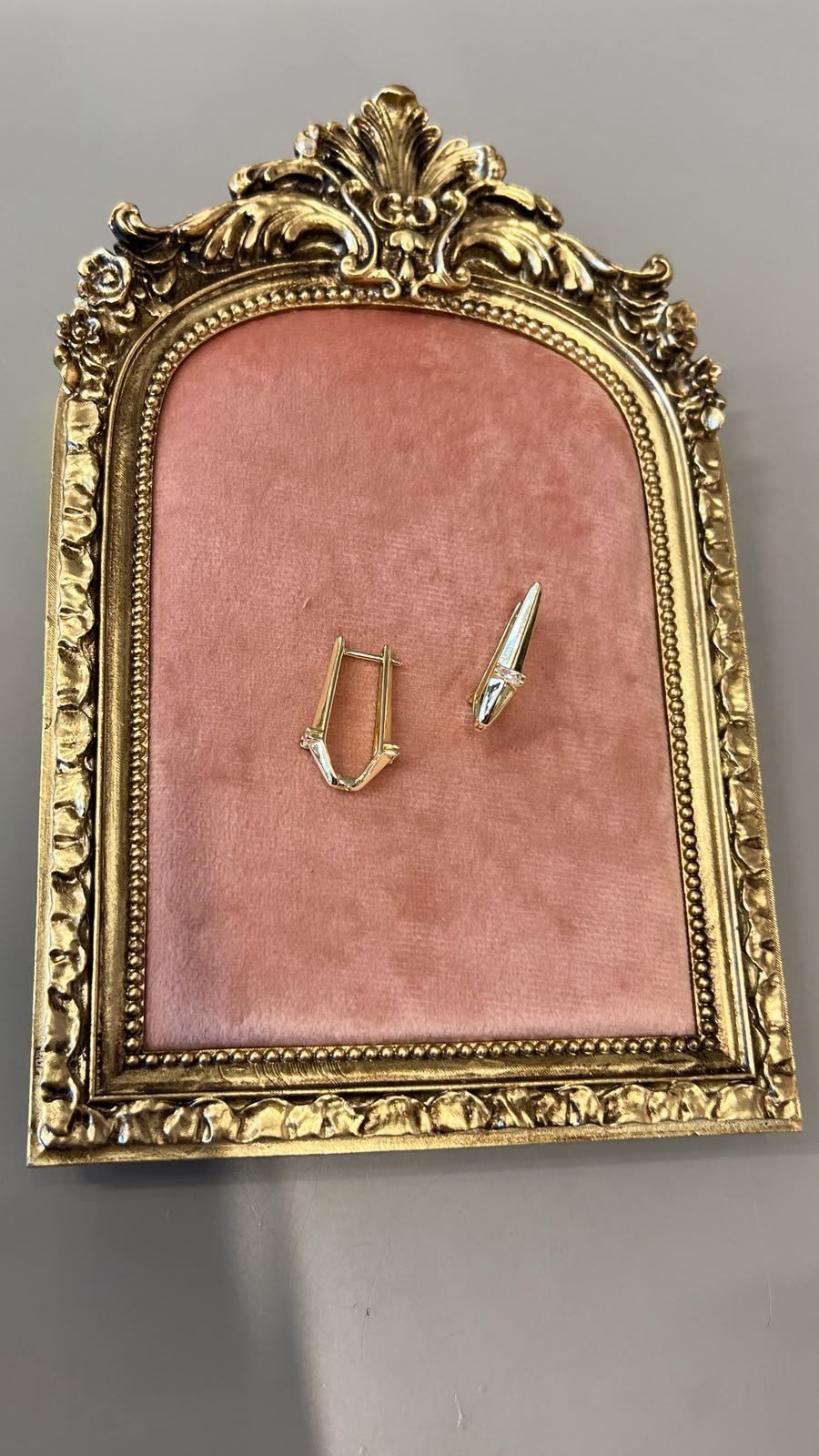 Özel Seri 14K Açılı Geometrik Küpe