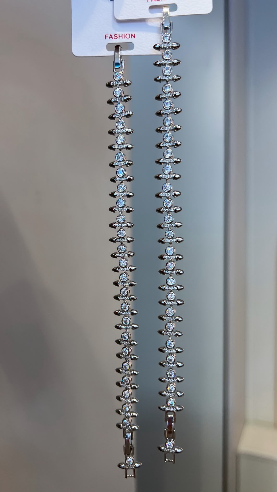 Özel Seri 14K Araları Taş Detaylı Mızrak Model Silver Bileklik