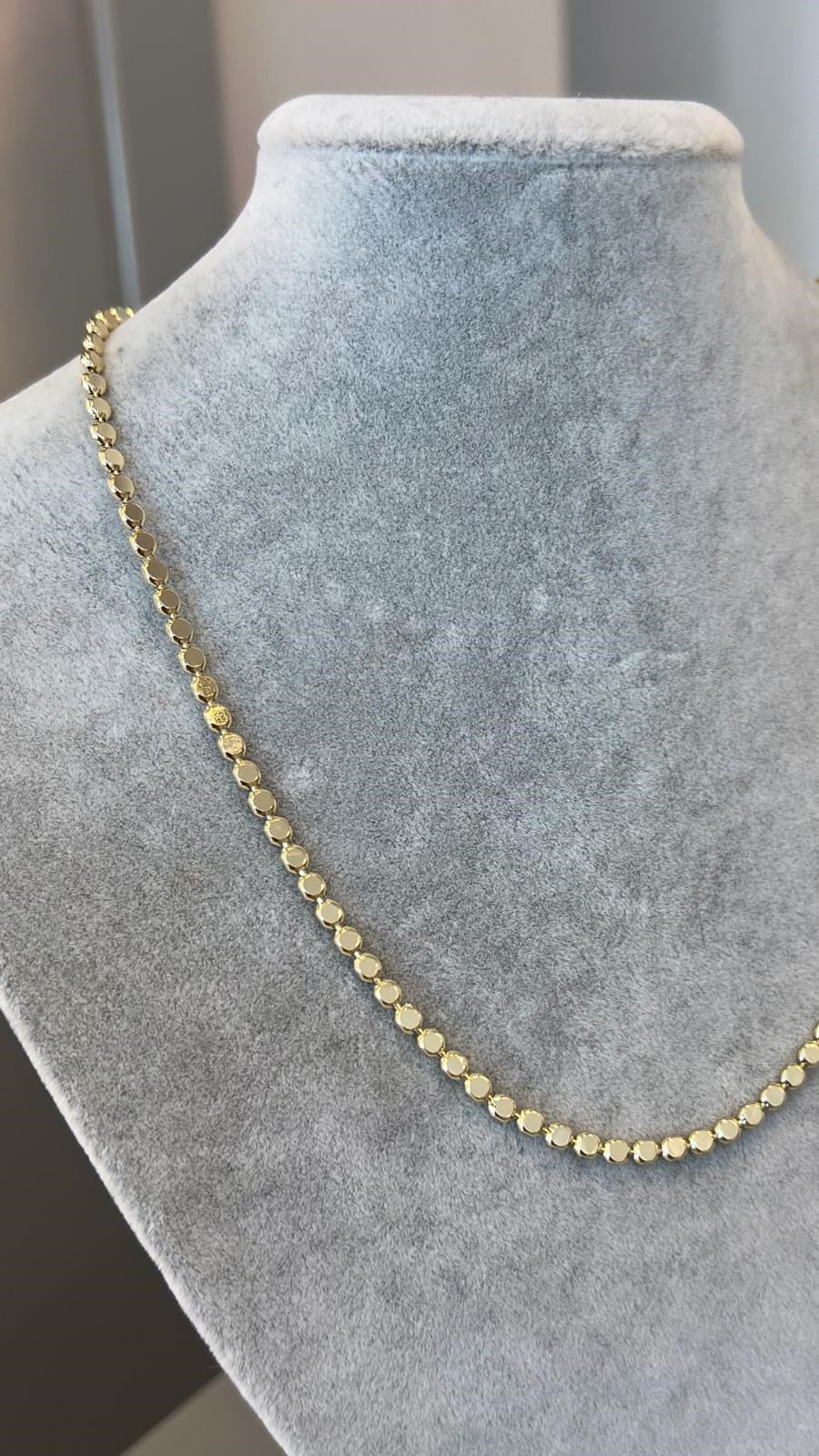 Özel Seri 14K Ezme Zincir Kolye - 45 cm