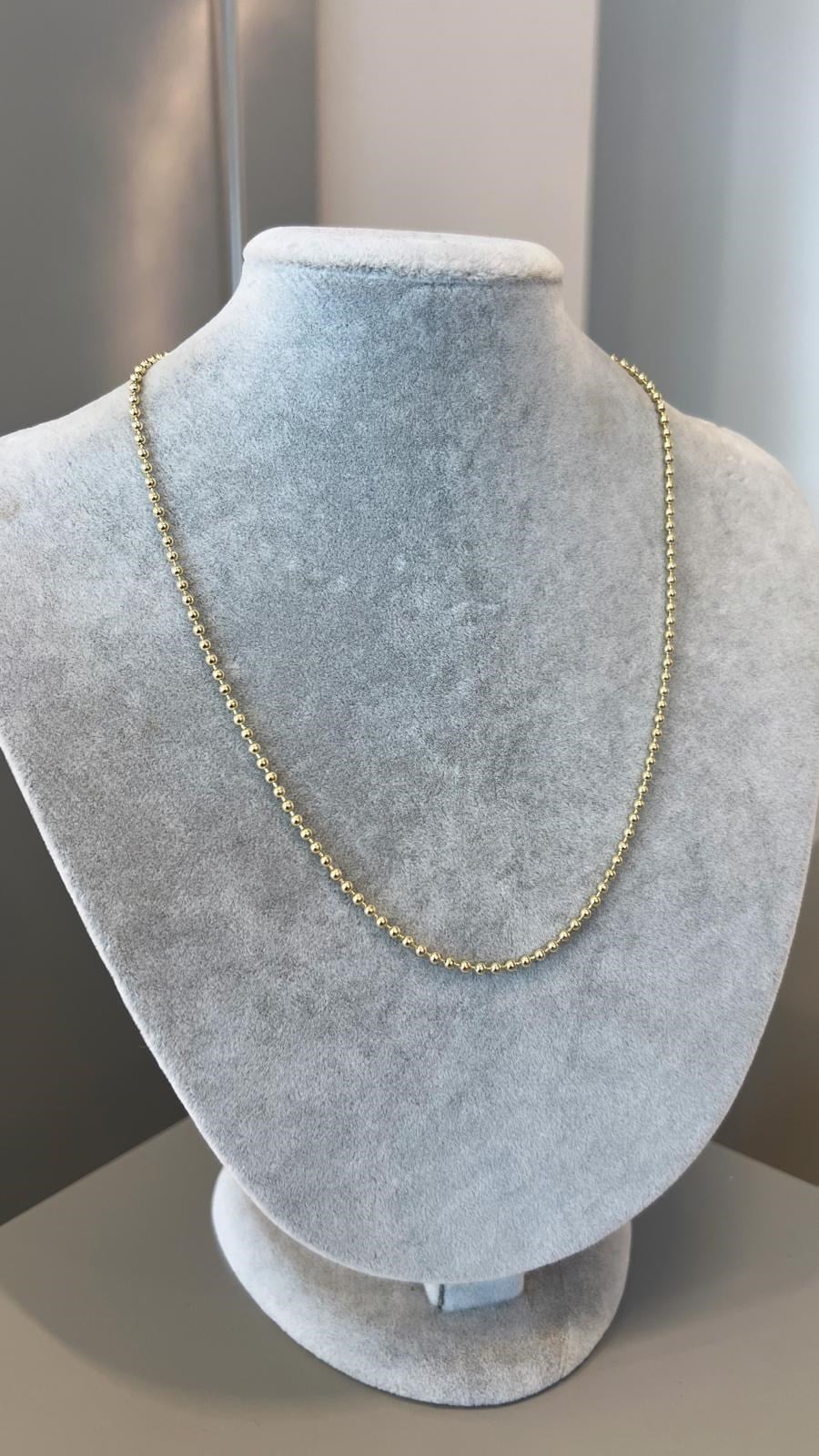 Özel Seri 14K İnce Dorika Kolye - 45 cm