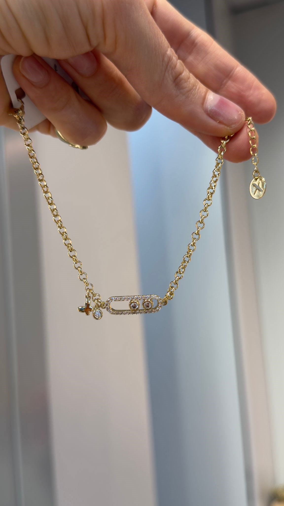 Özel Seri 14K Marka Model Taşlı Gold Bileklik