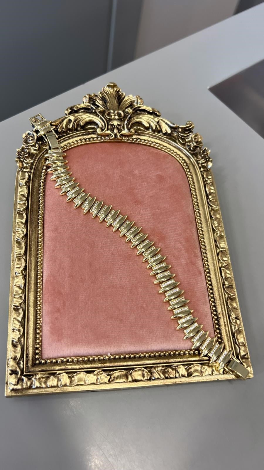 Özel Seri 14K Mızrak Model Taşlı Bileklik