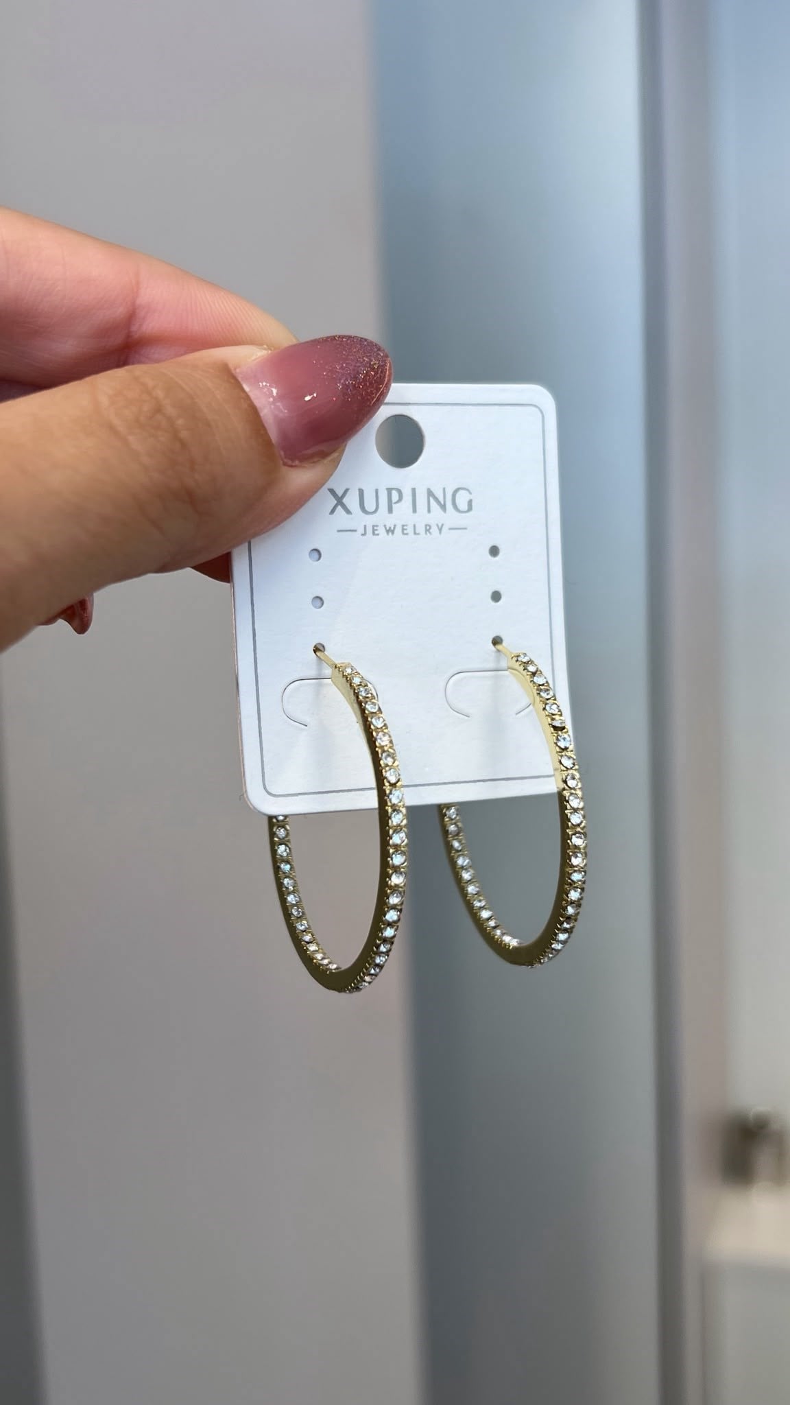 Özel Seri 14K Taş Detaylı Gold Halka Küpe