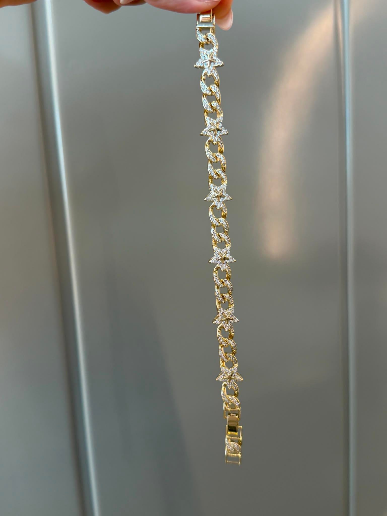 Özel Seri 14K Zirkon Taşlı Yıldız Bileklik
