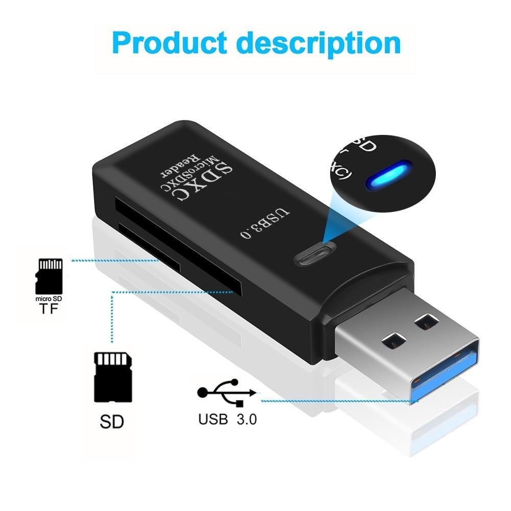 2in1 Usb 3.0 Micro Sd Hafiza Karti - Tf Kart Okuyucu Hub Adaptör Veri Aktarici