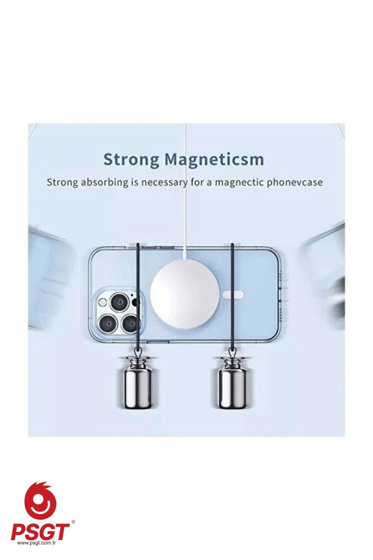 Appe Iphone Kılıf Magsafe Wireless Şarj Destekli Şeffaf Kapak Magnetic Crystal Case