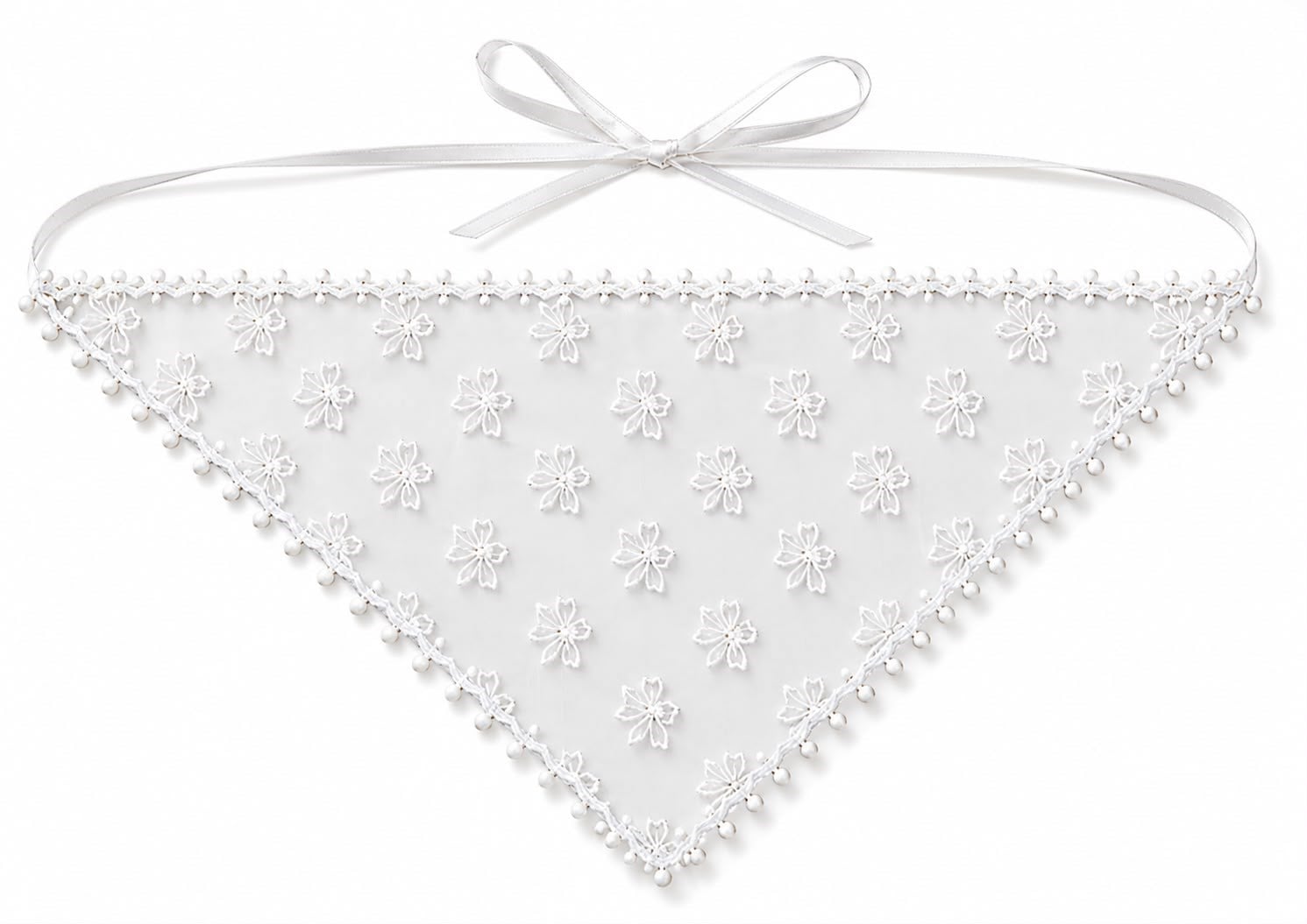 IVORY FLOWER HEADSCARF