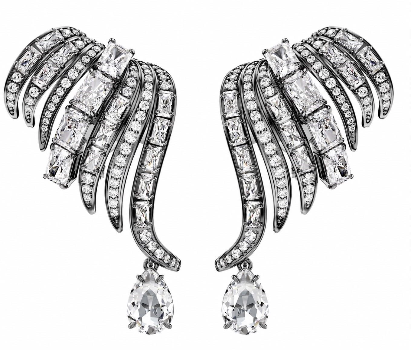 Swaroski Serıes Diamonds Black Küpe