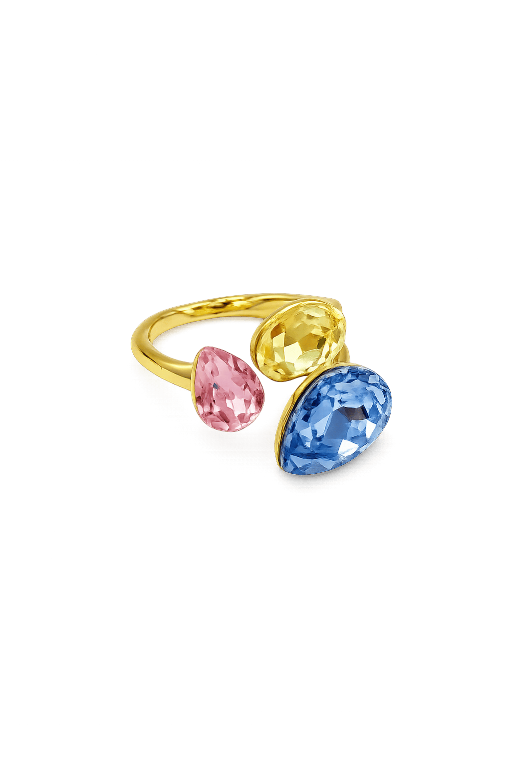 Three Ayarlanabilir Taslı Rings