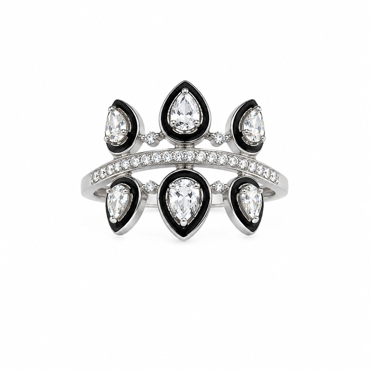 Violet Zircon Taslı Mineli Rings