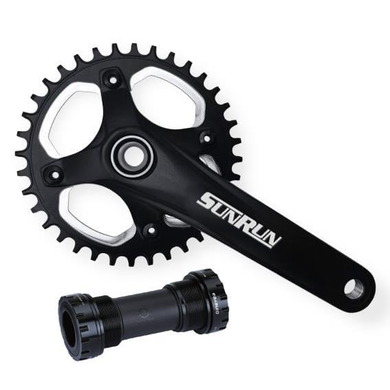 SunRun Hollowtech Aynakol 32T Siyah