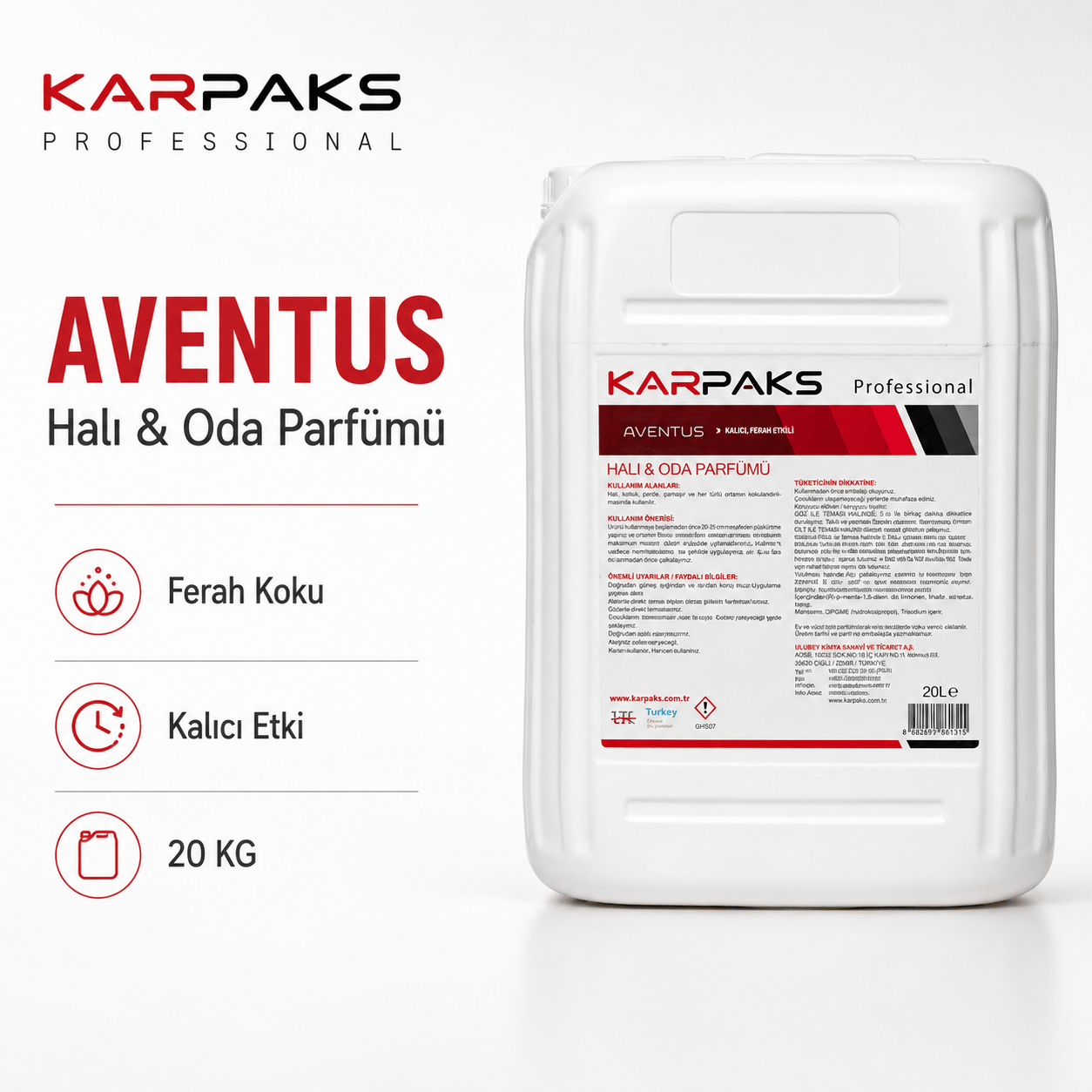 Karpaks Aventus Halı ve Oda Parfümü 20 Kg