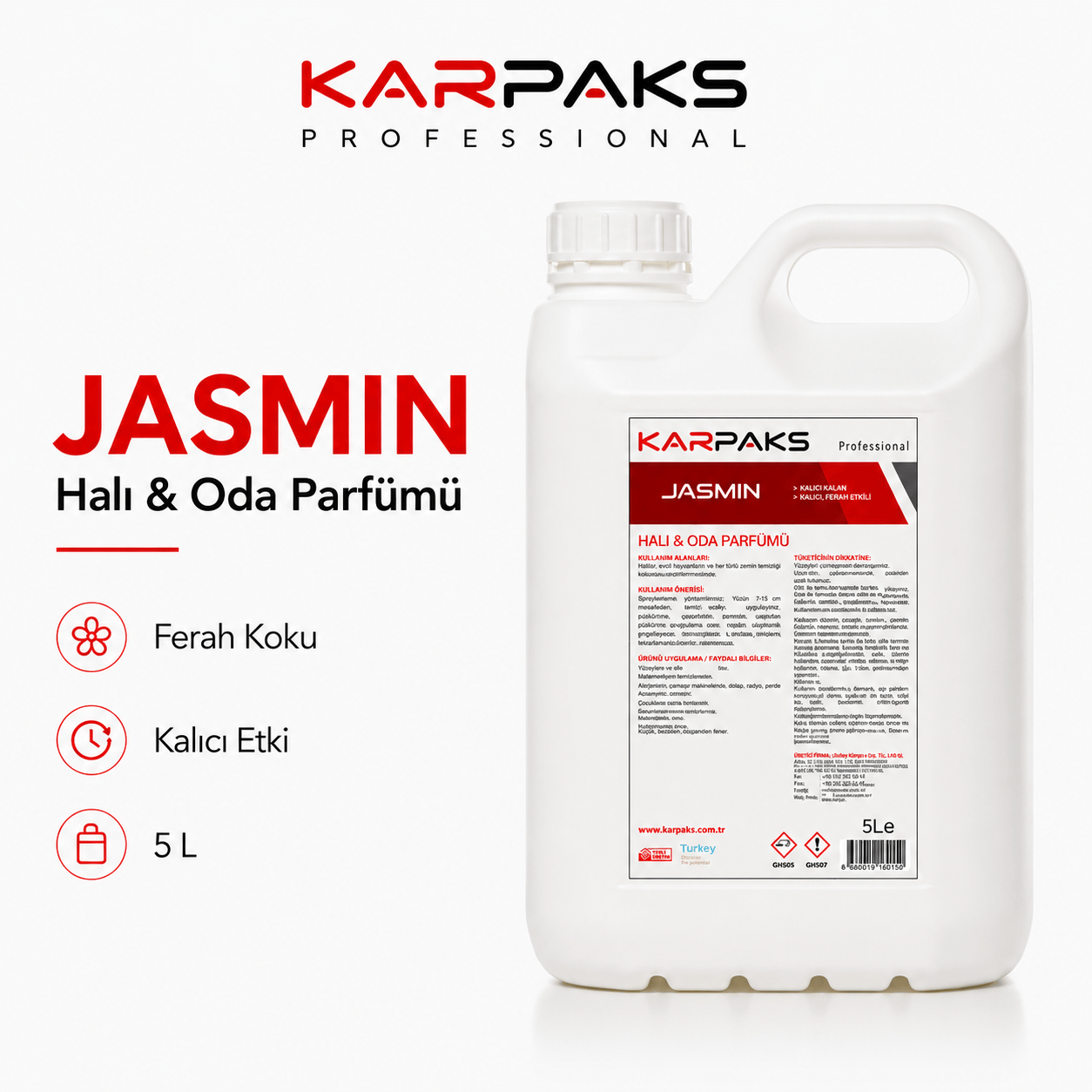 Karpaks Jasmin Halı ve Oda Parfümü 5 Kg