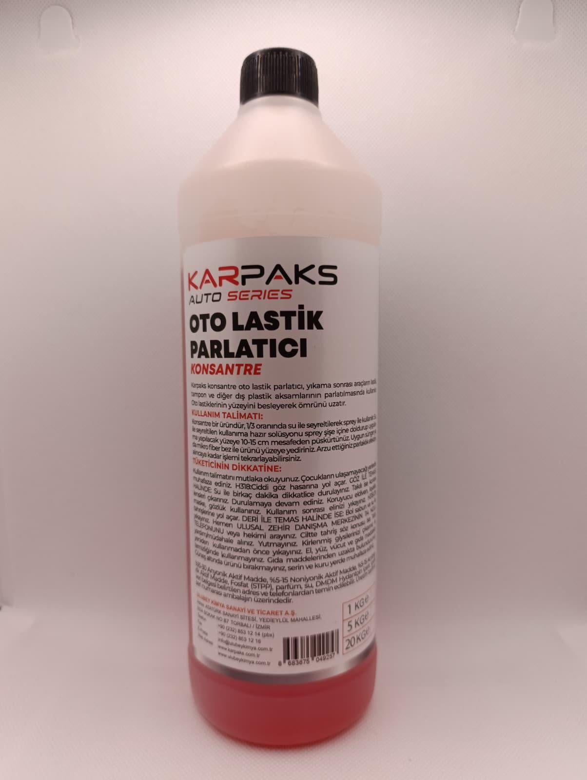 KARPAKS Oto Lastik Parlatıcı 1 LT | Islak Görünümlü Lastik Parlatma ve Koruma