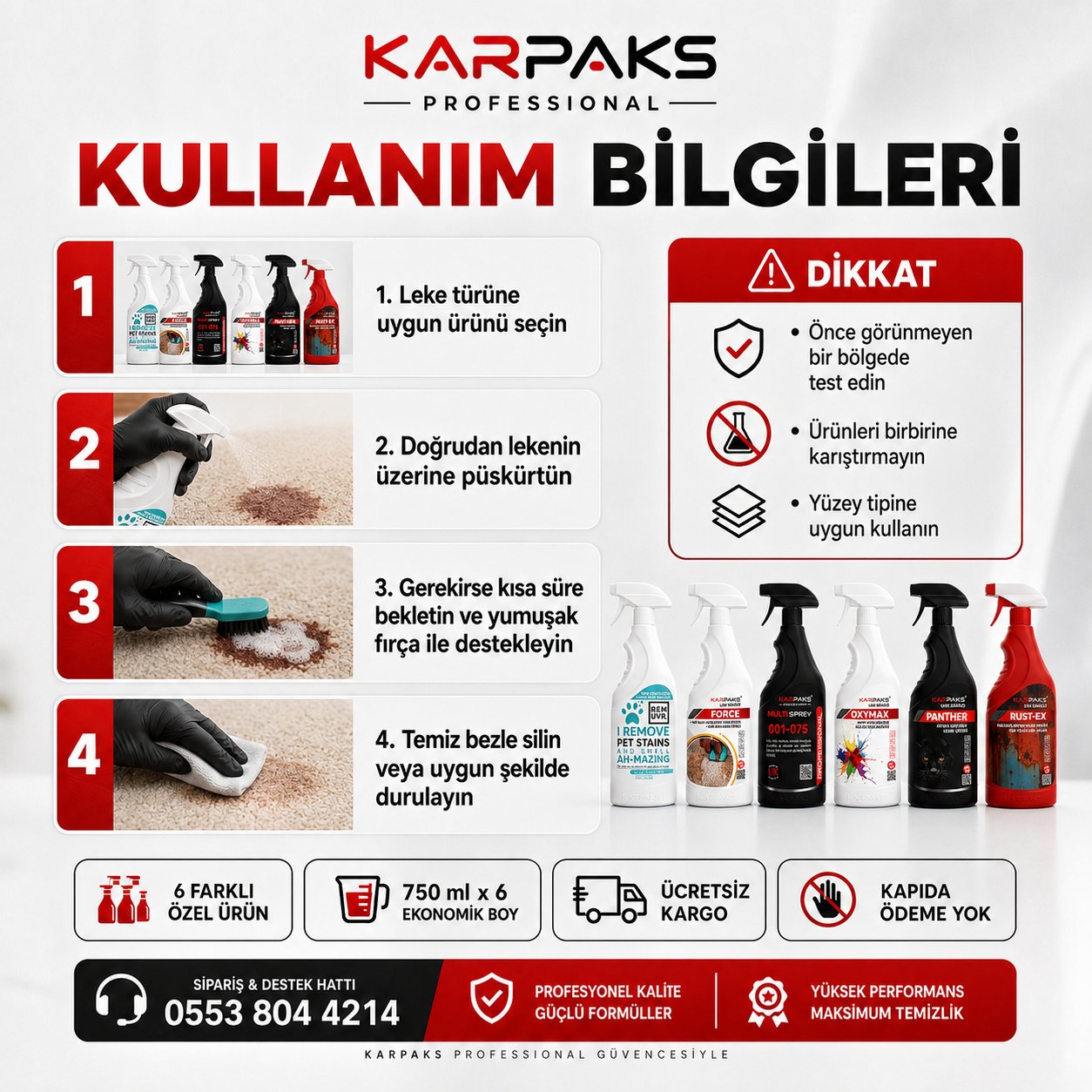 Karpaks Professional 6'lı Leke Sökücü Fırsat Paketi