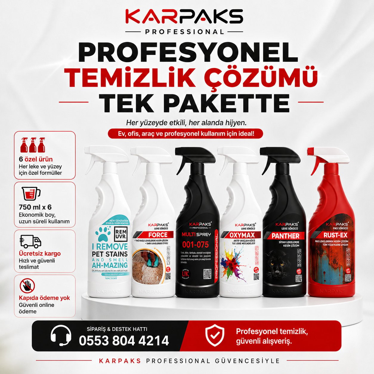 Karpaks Professional 6'lı Leke Sökücü Fırsat Paketi