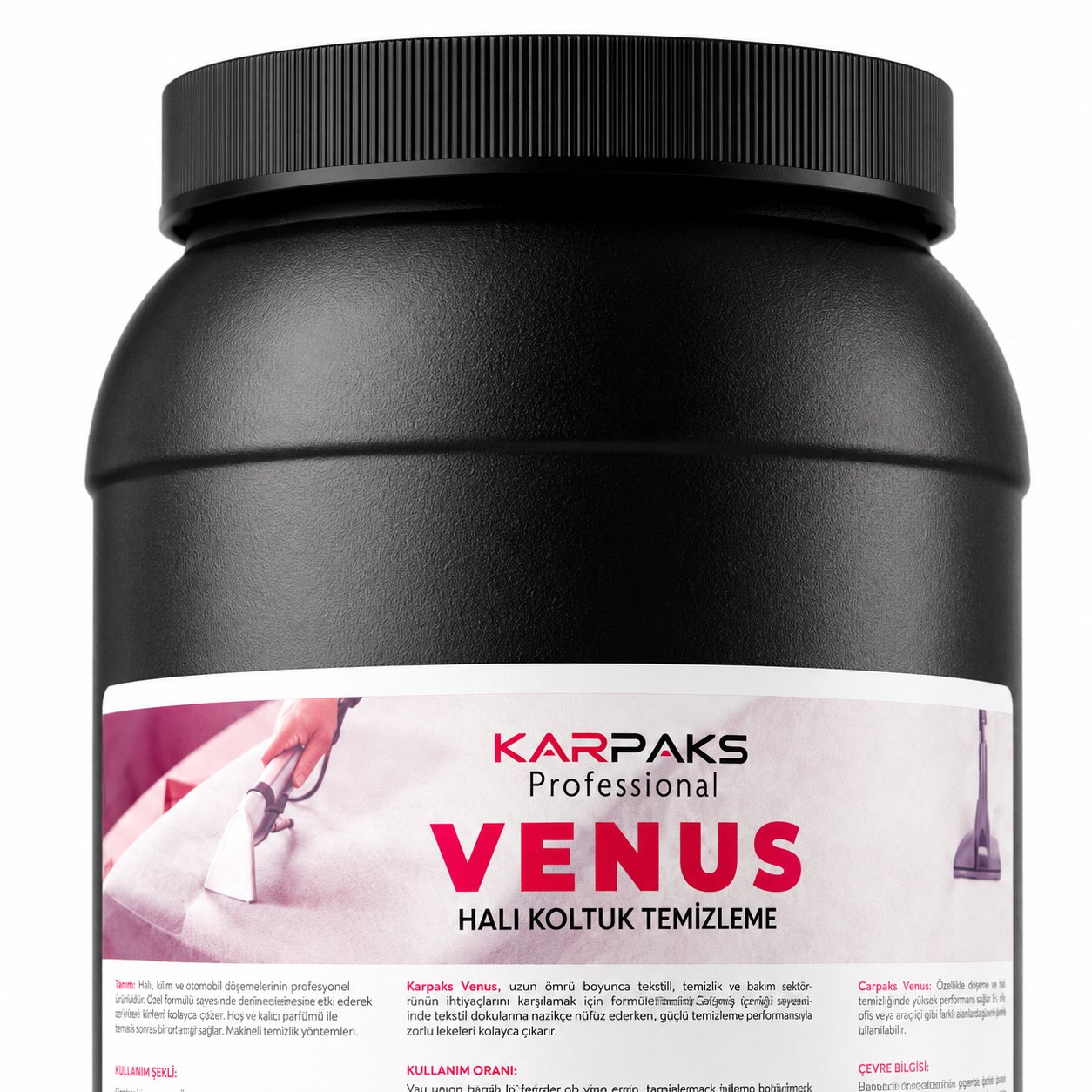 Karpaks Professional Venus Halı Koltuk Temizleme Deterjanı 3 Kg Konsantre Profesyonel Leke Çıkarıcı