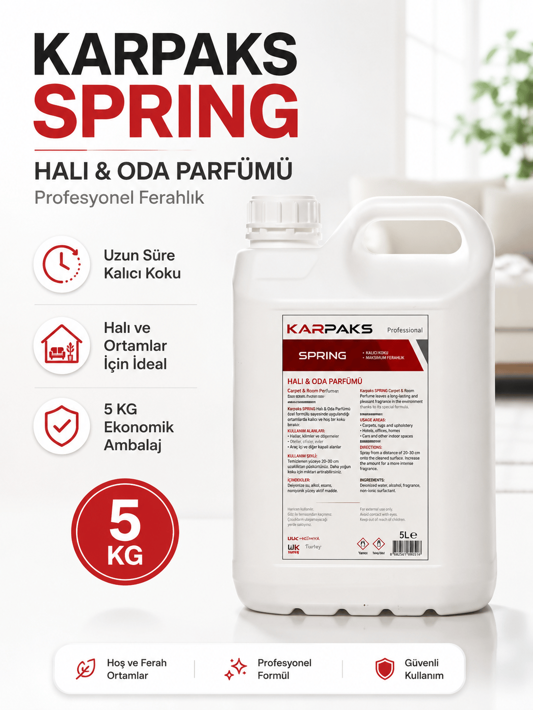 Karpaks Spring Halı ve Oda Parfümü 5 Kg