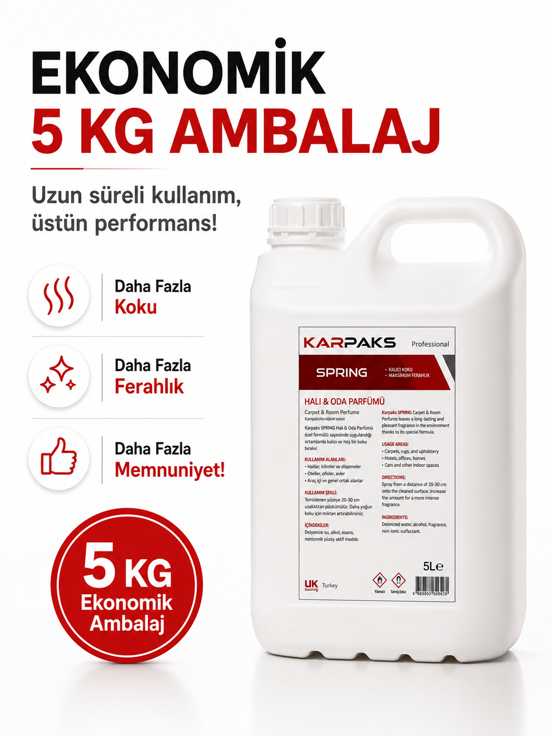 Karpaks Spring Halı ve Oda Parfümü 5 Kg