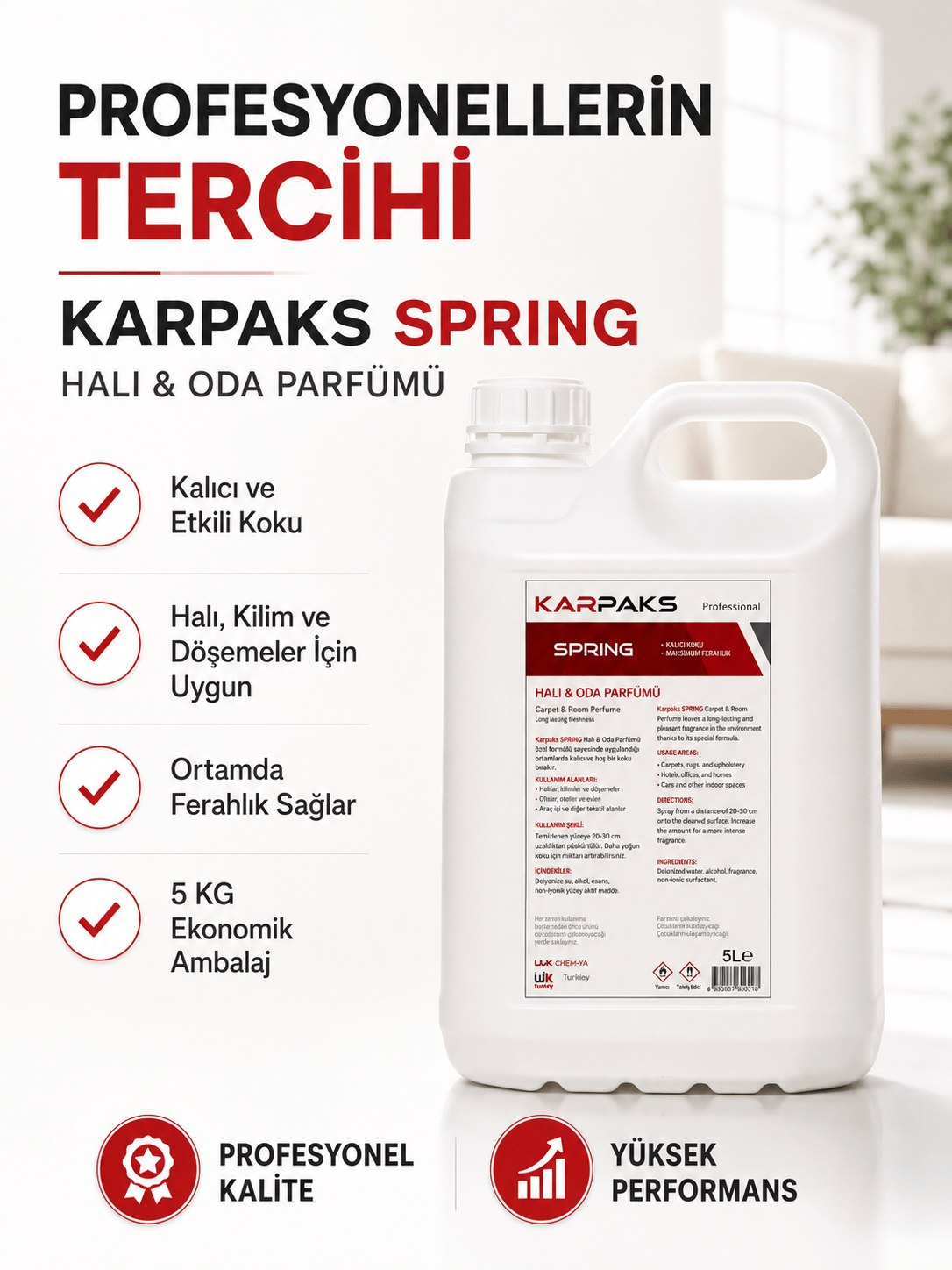Karpaks Spring Halı ve Oda Parfümü 5 Kg