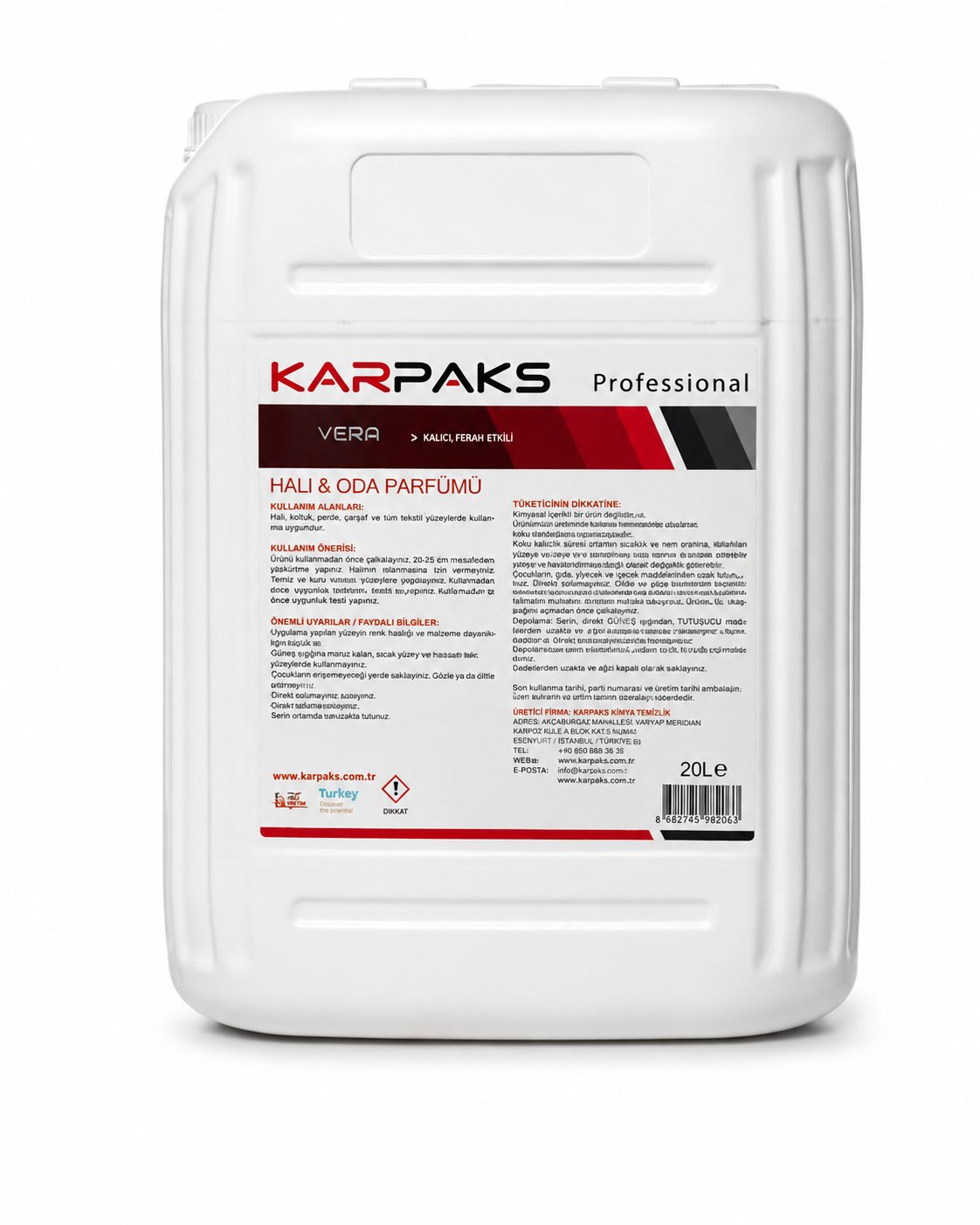 Karpaks Vera Halı ve Oda Parfümü 20 Kg
