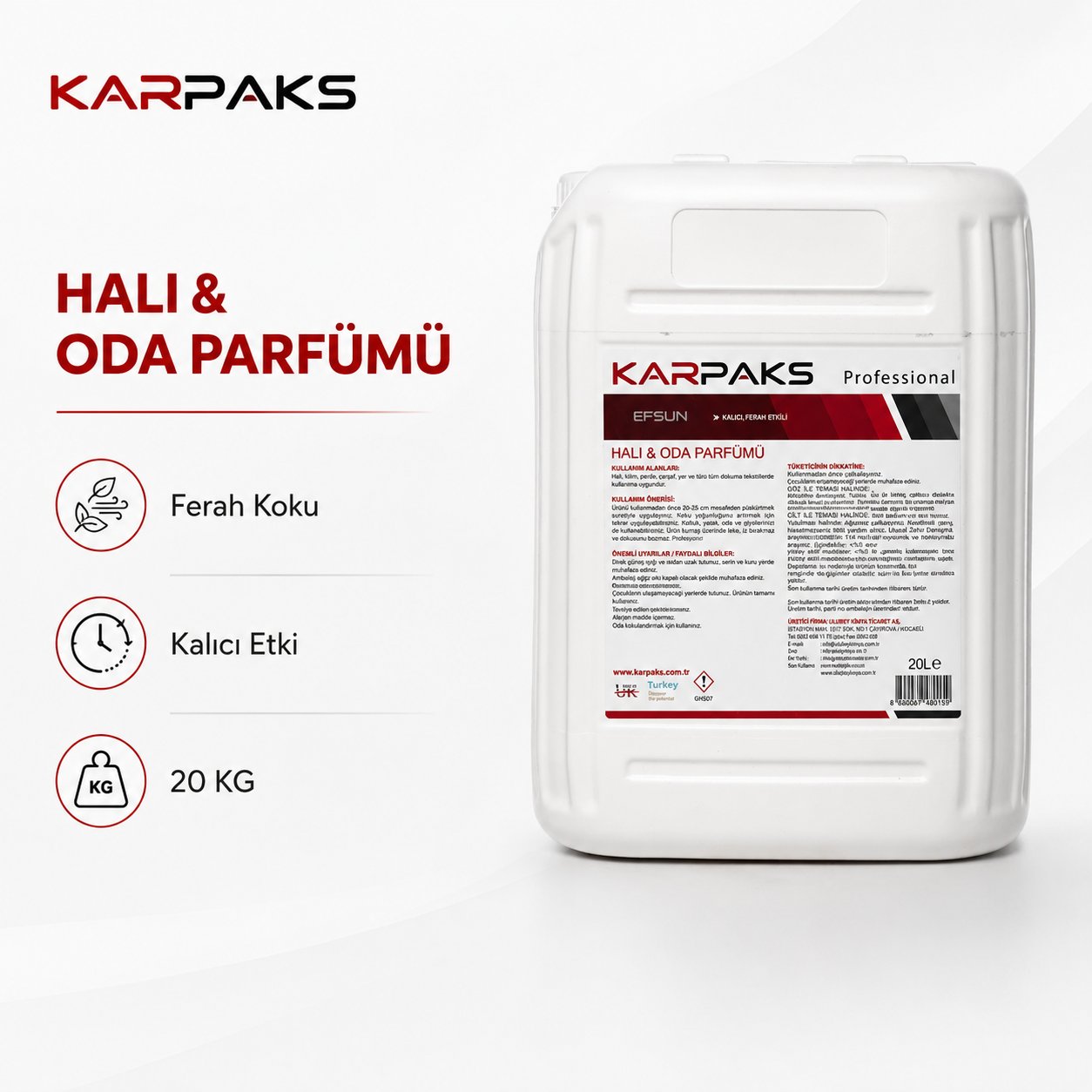 Karpaks Vera Halı ve Oda Parfümü 20 Kg