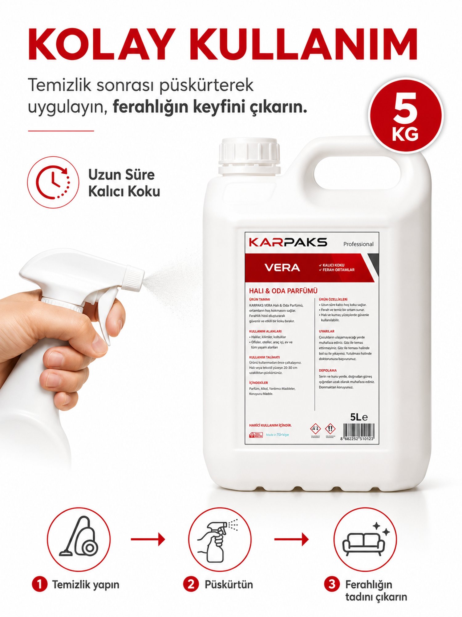 Karpaks Vera Halı ve Oda Parfümü 5 Kg