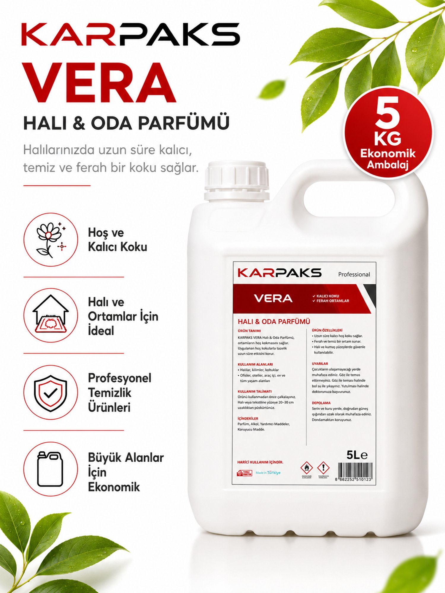 Karpaks Vera Halı ve Oda Parfümü 5 Kg