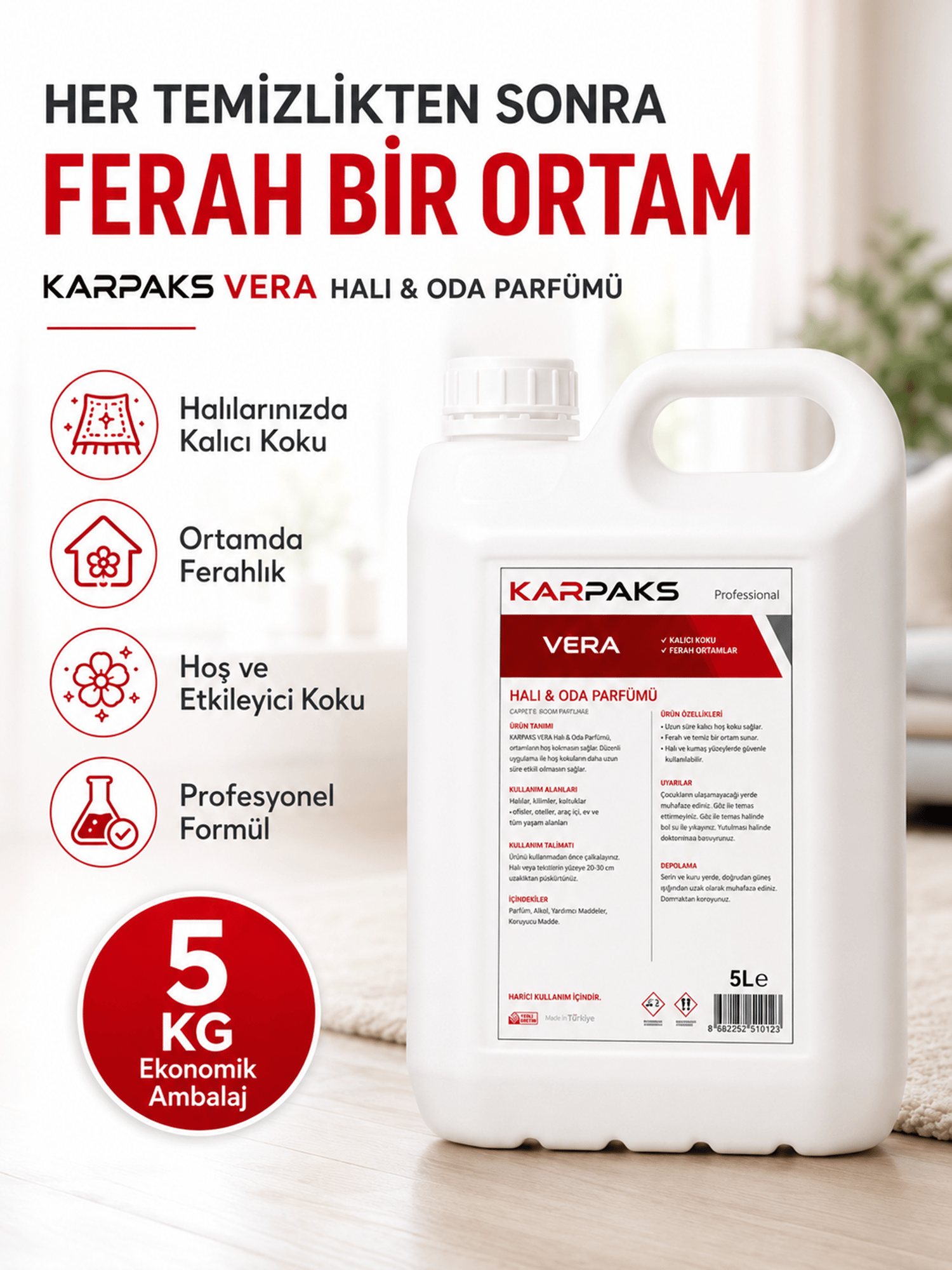 Karpaks Vera Halı ve Oda Parfümü 5 Kg