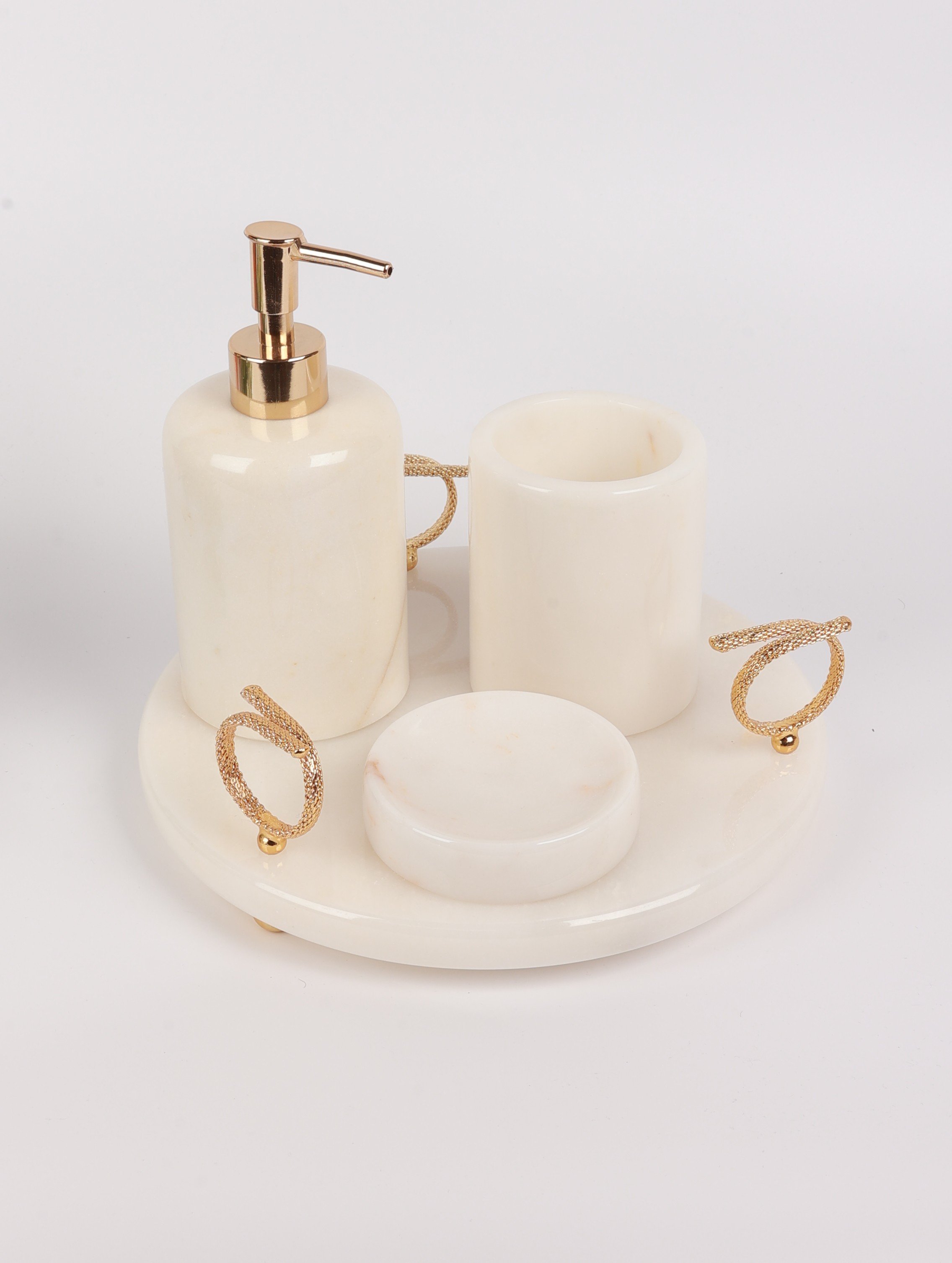 2İn Halatlı 4 Lü Set Beyaz-Gold